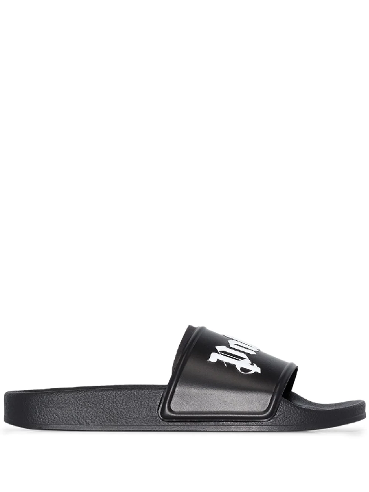 Palm Angels X Ice Cream Printed Pool Slides In 1001 Blk/wt