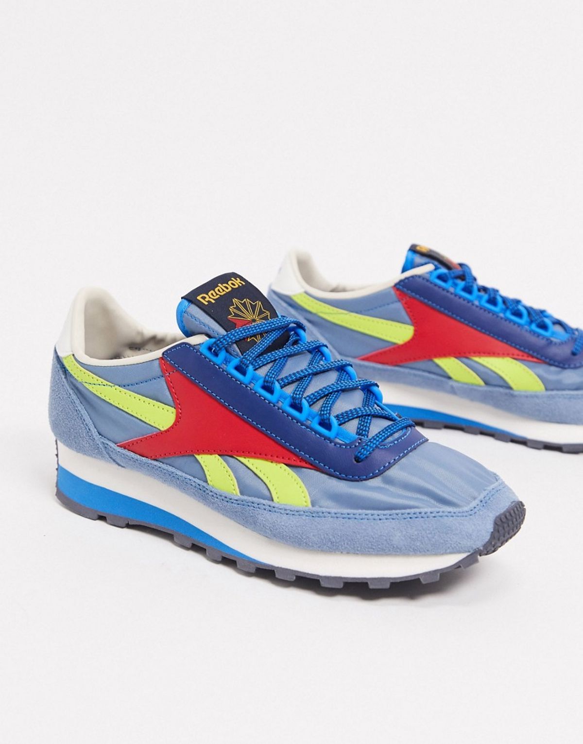 Reebok Geo-tribal 79 Og Sneakers In Blue And Yellow