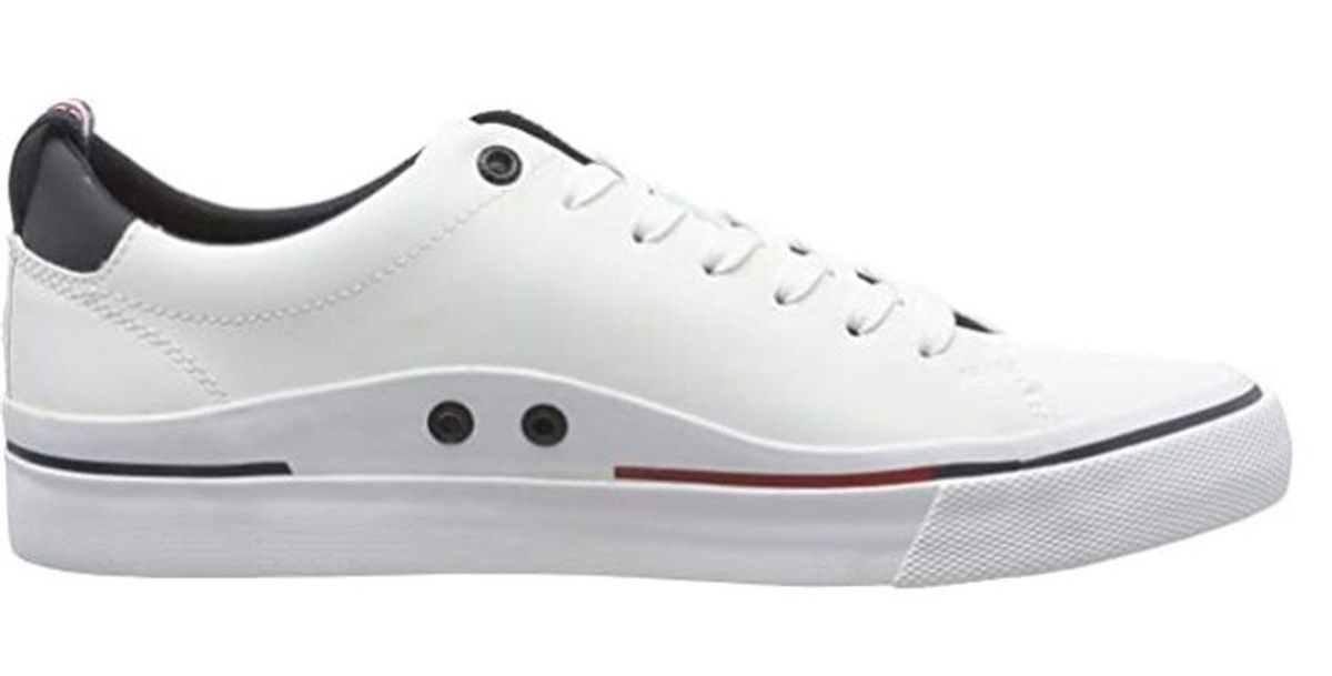 Tommy Hilfiger Tommy Hilfiger Mens White Leather Sneakers