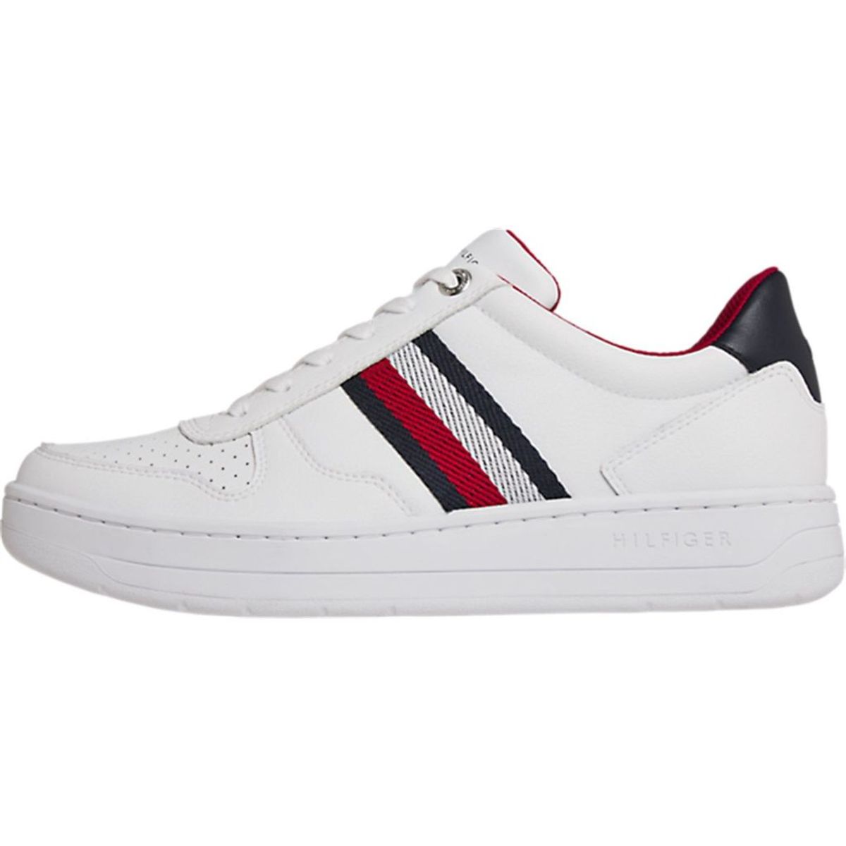 Tommy Hilfiger Tommy Hilfiger Mens White Leather Sneakers