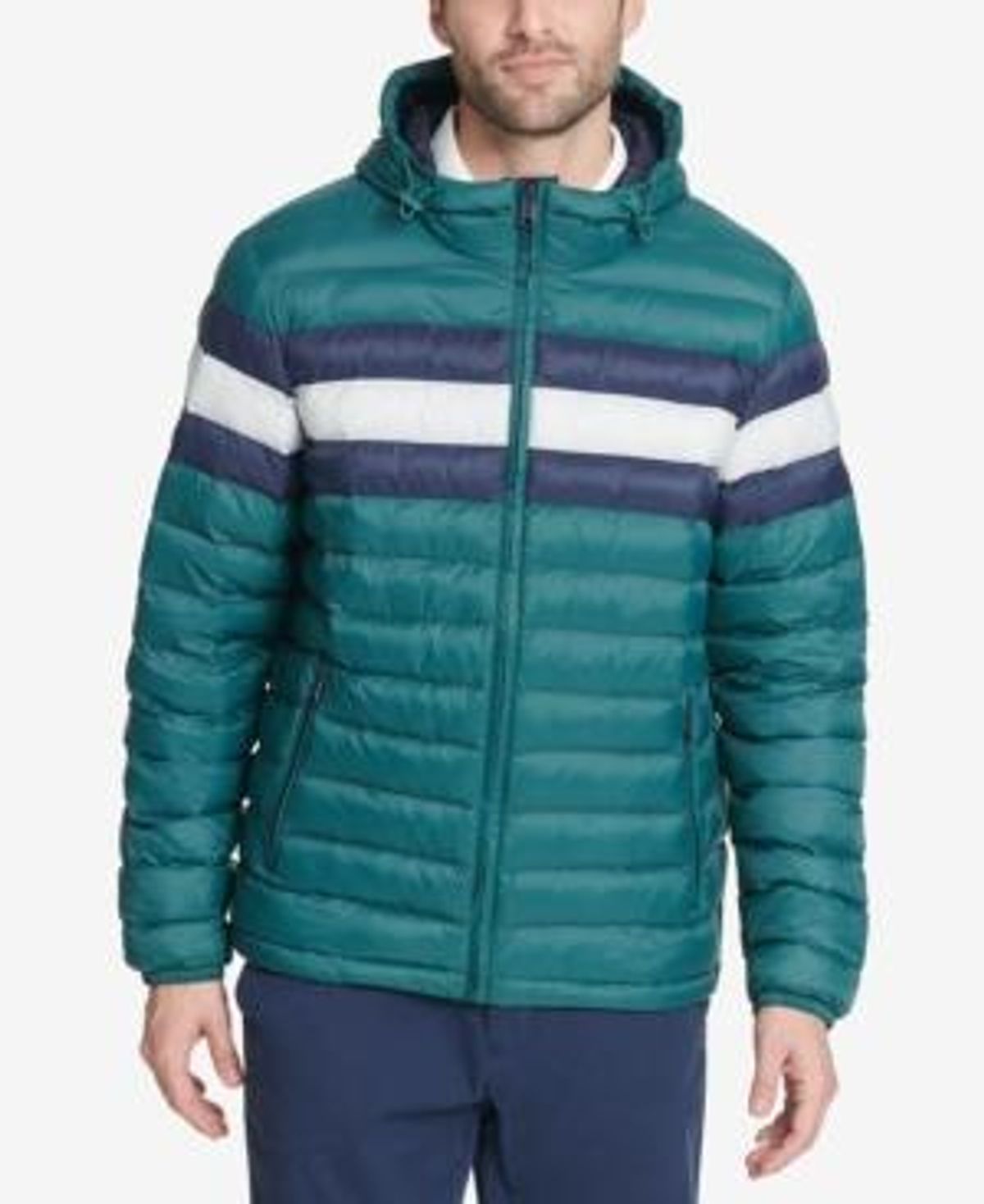 Tall Colorblocked Hooded Ski Coat 