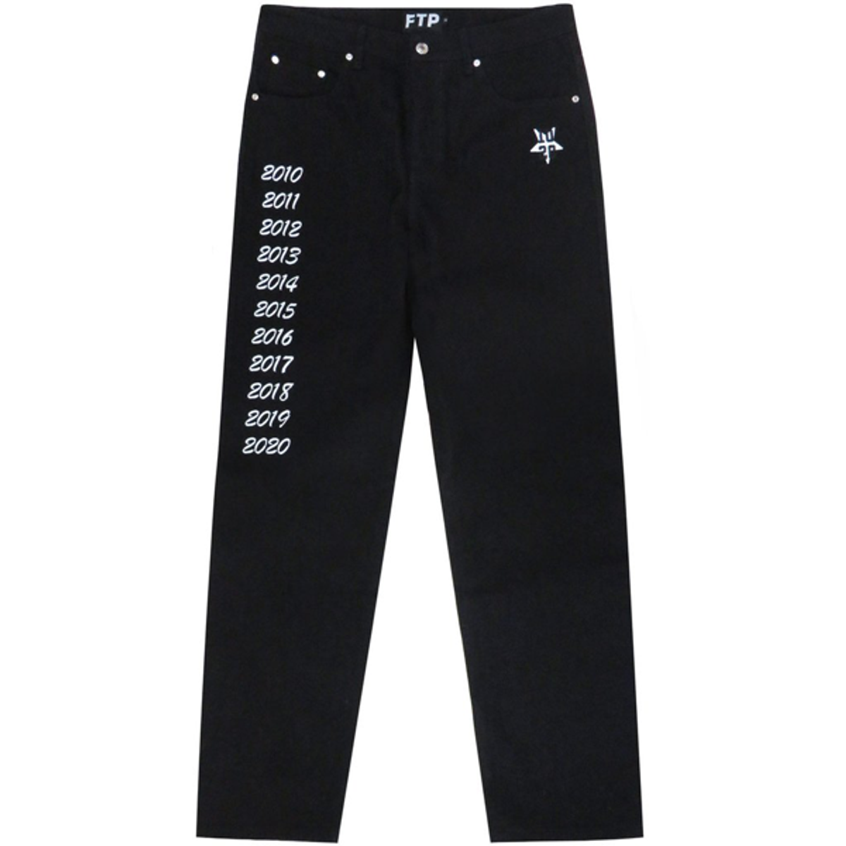 Fuck The Population 10 Year Denim Black Pants