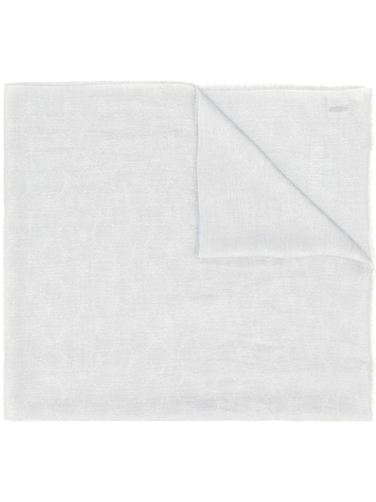 Moschino Frayed Scarf In Grey