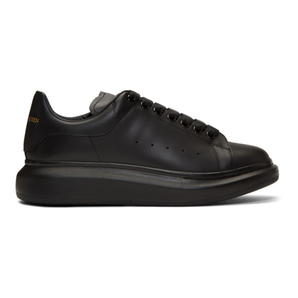 Alexander McQueen Oversized Leather And Velour Sneakers