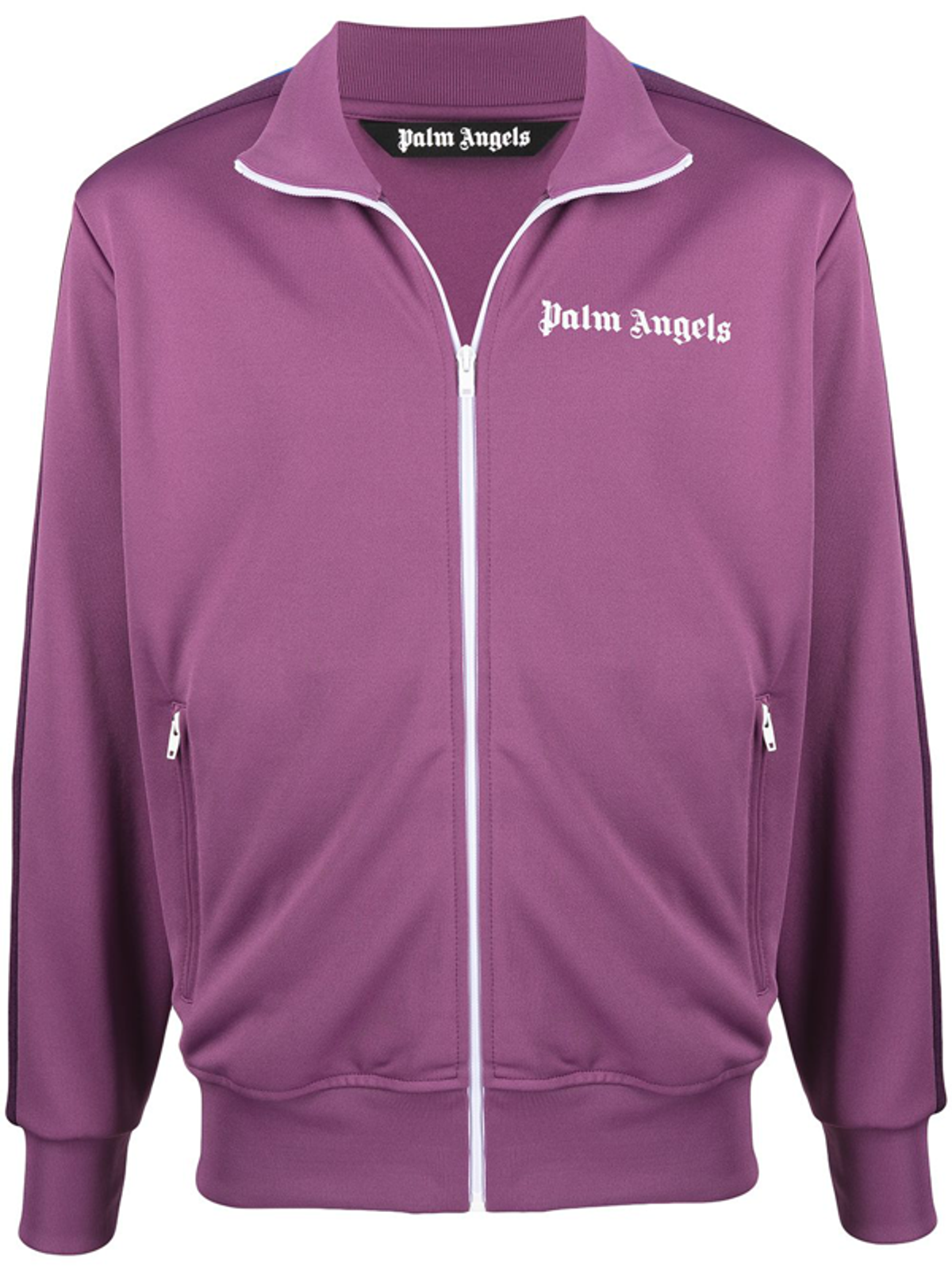 Palm Angels Striped Sleeve Track Jacket In Purple