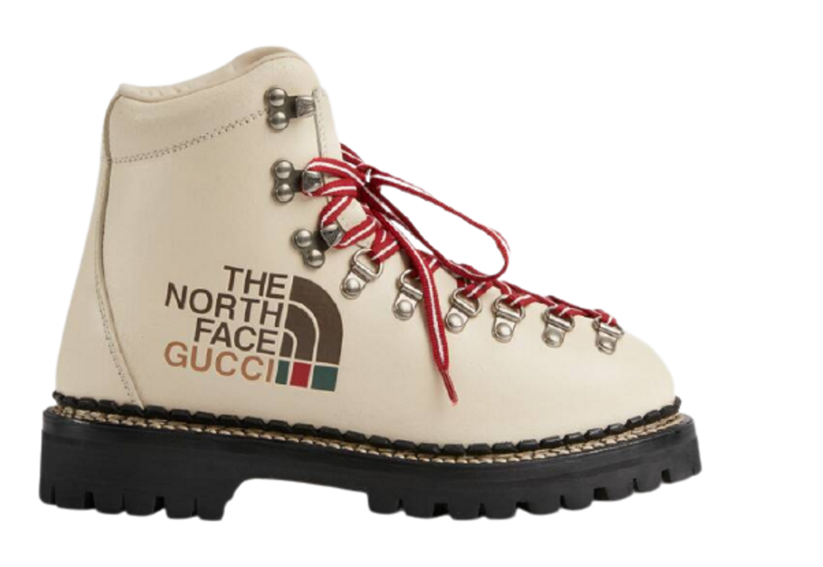 Gucci × The North Face White Ankle Boots