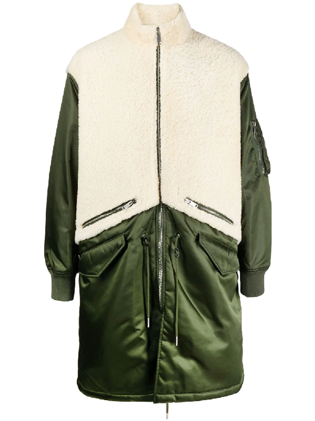 Givenchy Oversized Shearling Panel Coat