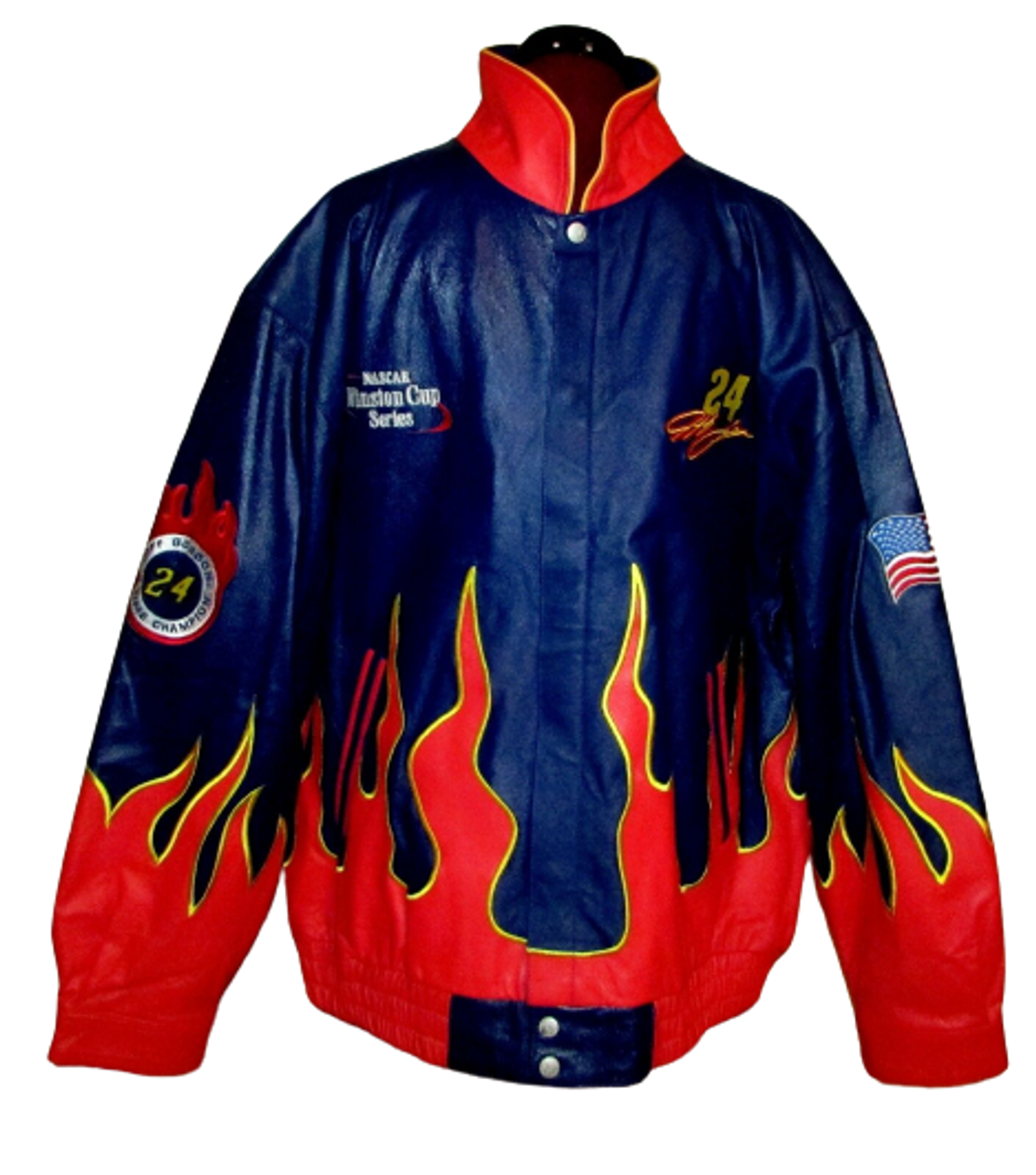 Champion × Nascar × Jeff Hamilton Cup Leather Jacket