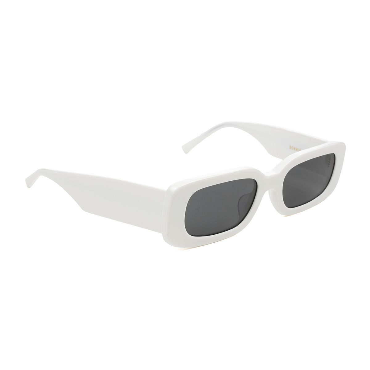 Bonnie Clyde Show Tell White Sunglasses