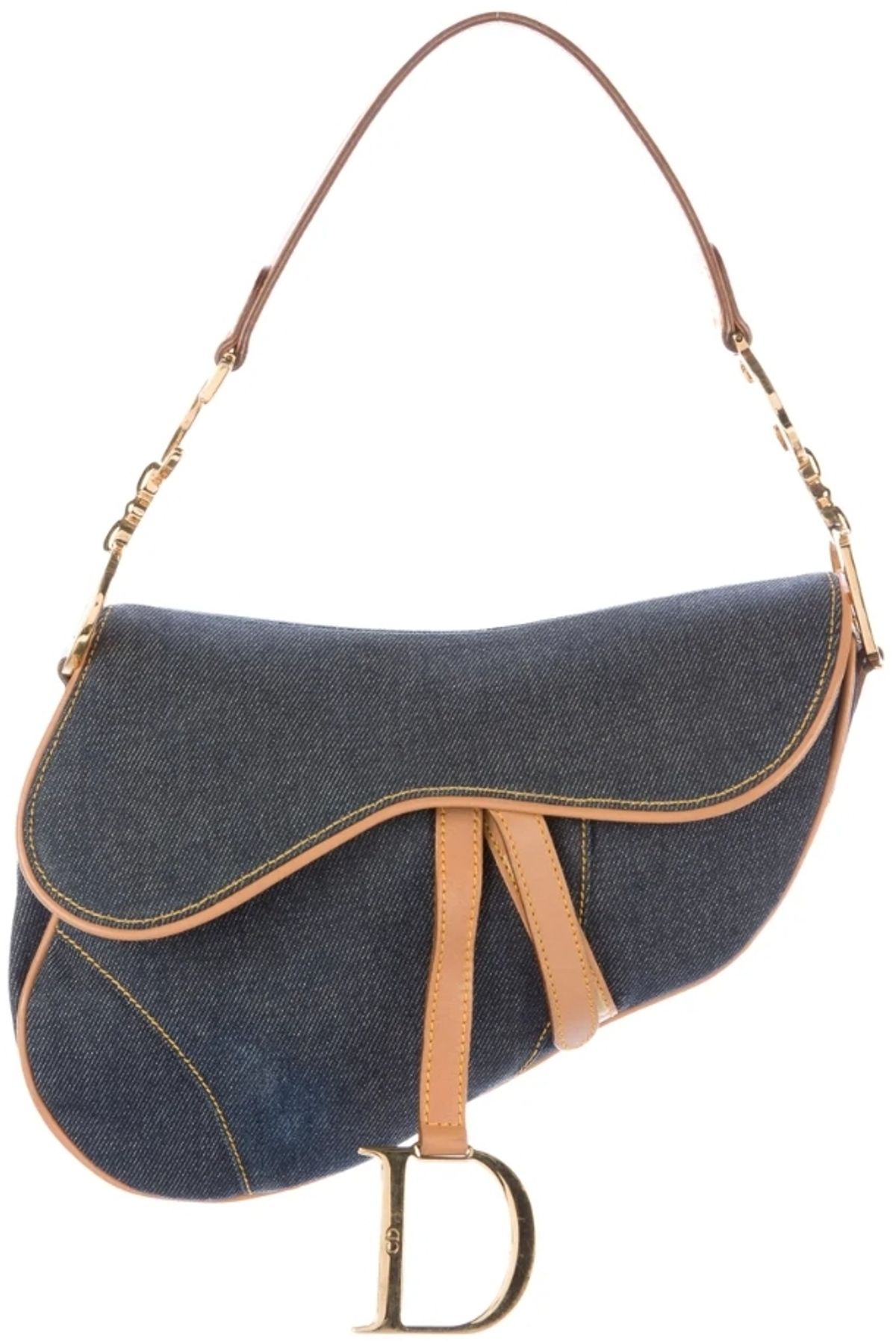 Dior Saddle Blue Denim Jeans Handbag