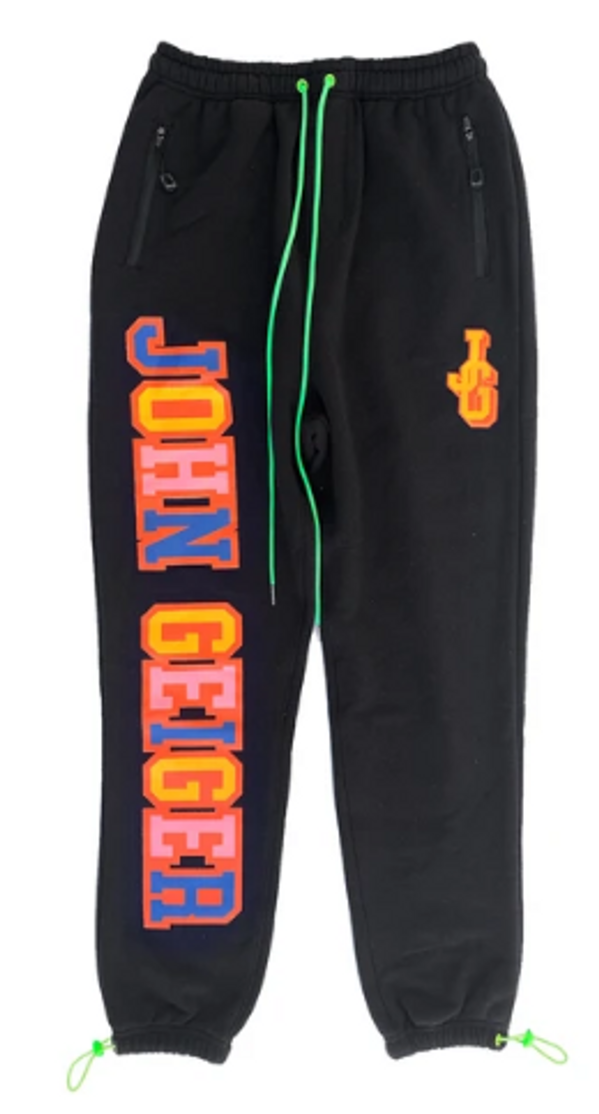 John Geiger Black Cotton Sweatpants