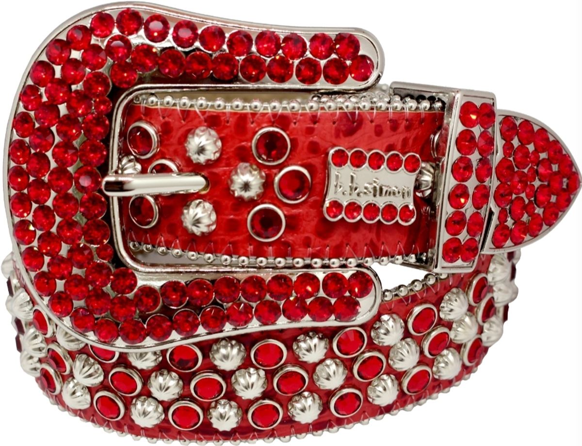 B.B. Simon Red Silver Parachutes Belt
