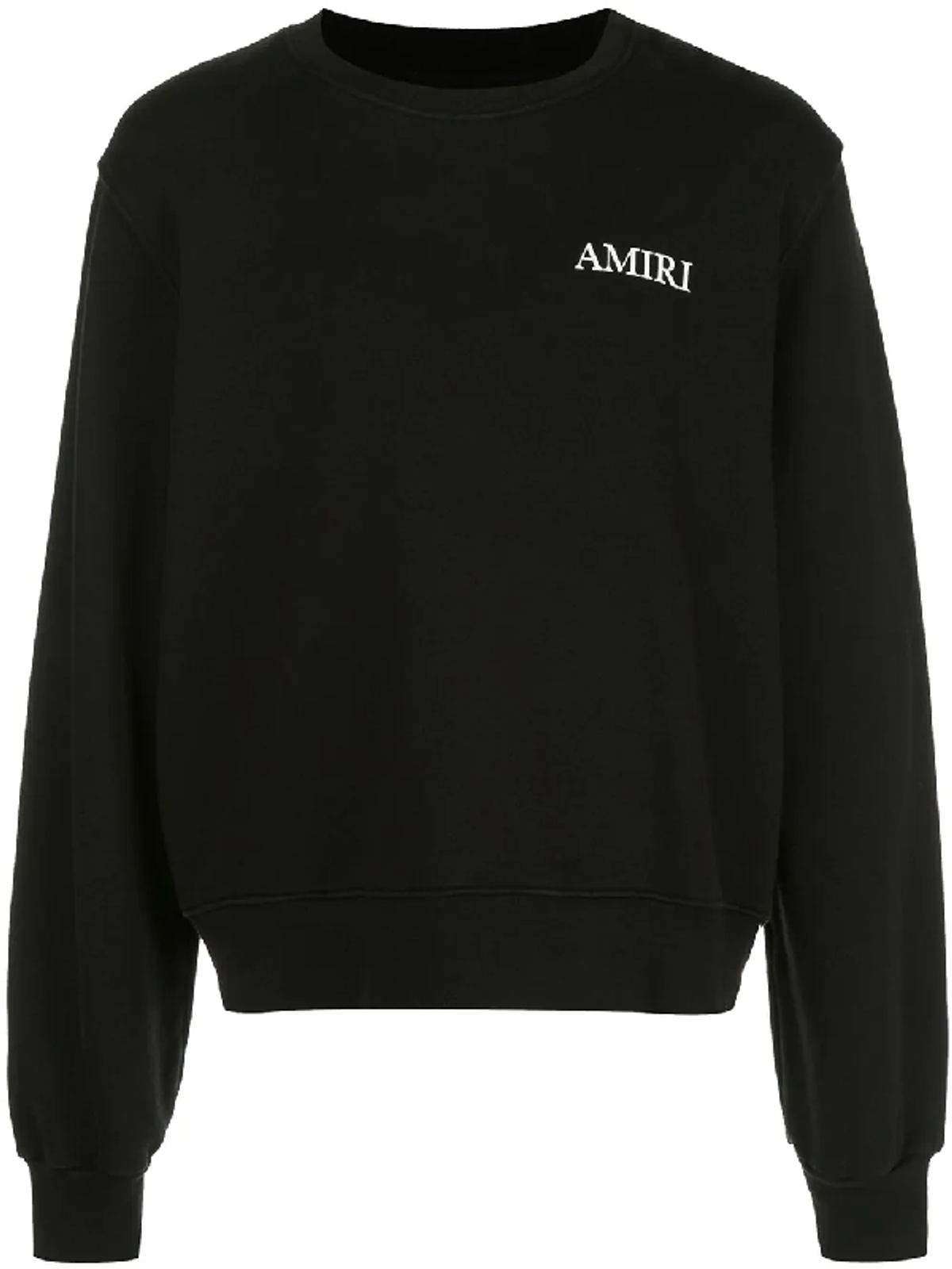 Amiri Logo Print Cotton Jersey Black Sweatshirt