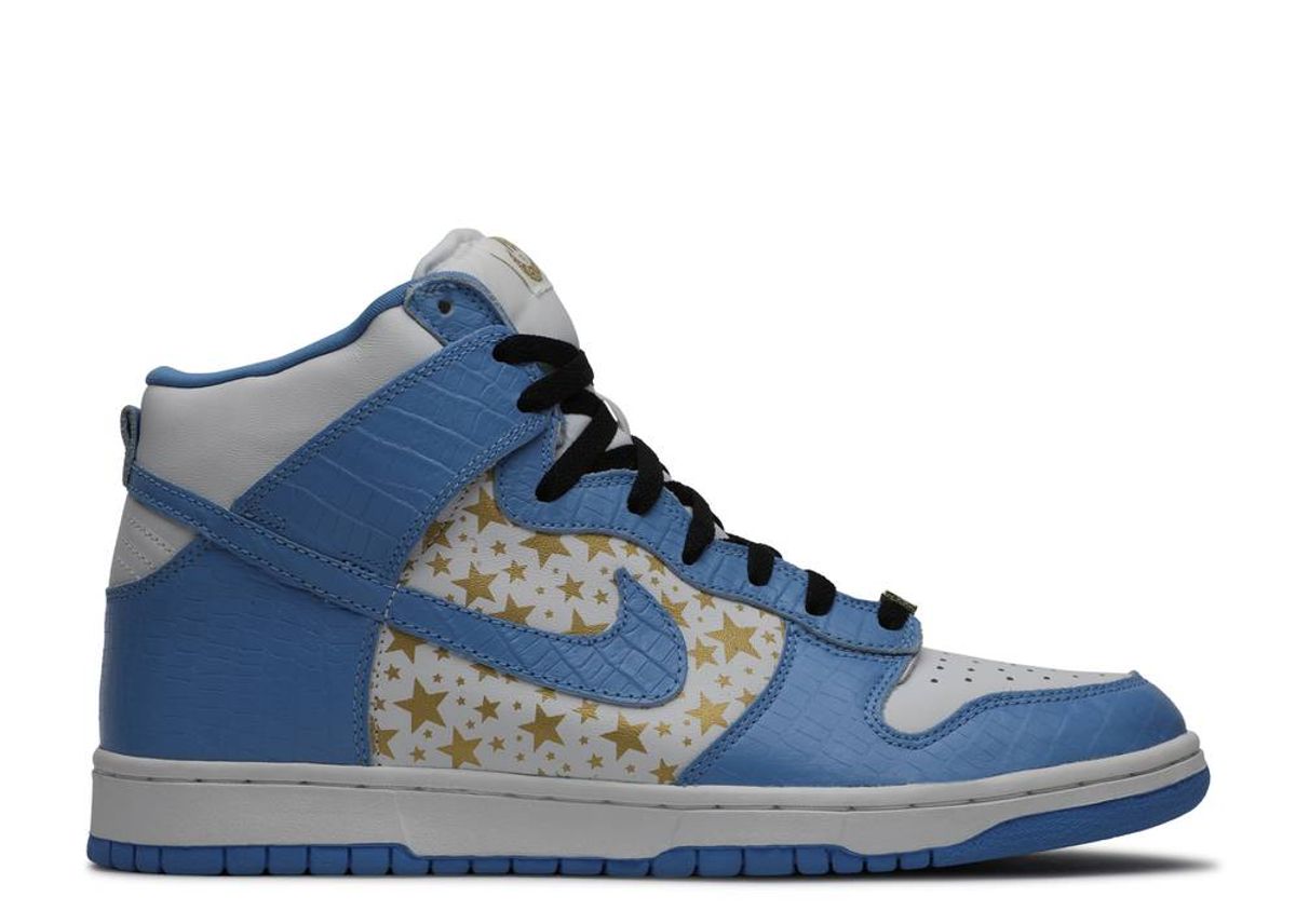 Supreme × Nike Dunk White Blue University Sneakers