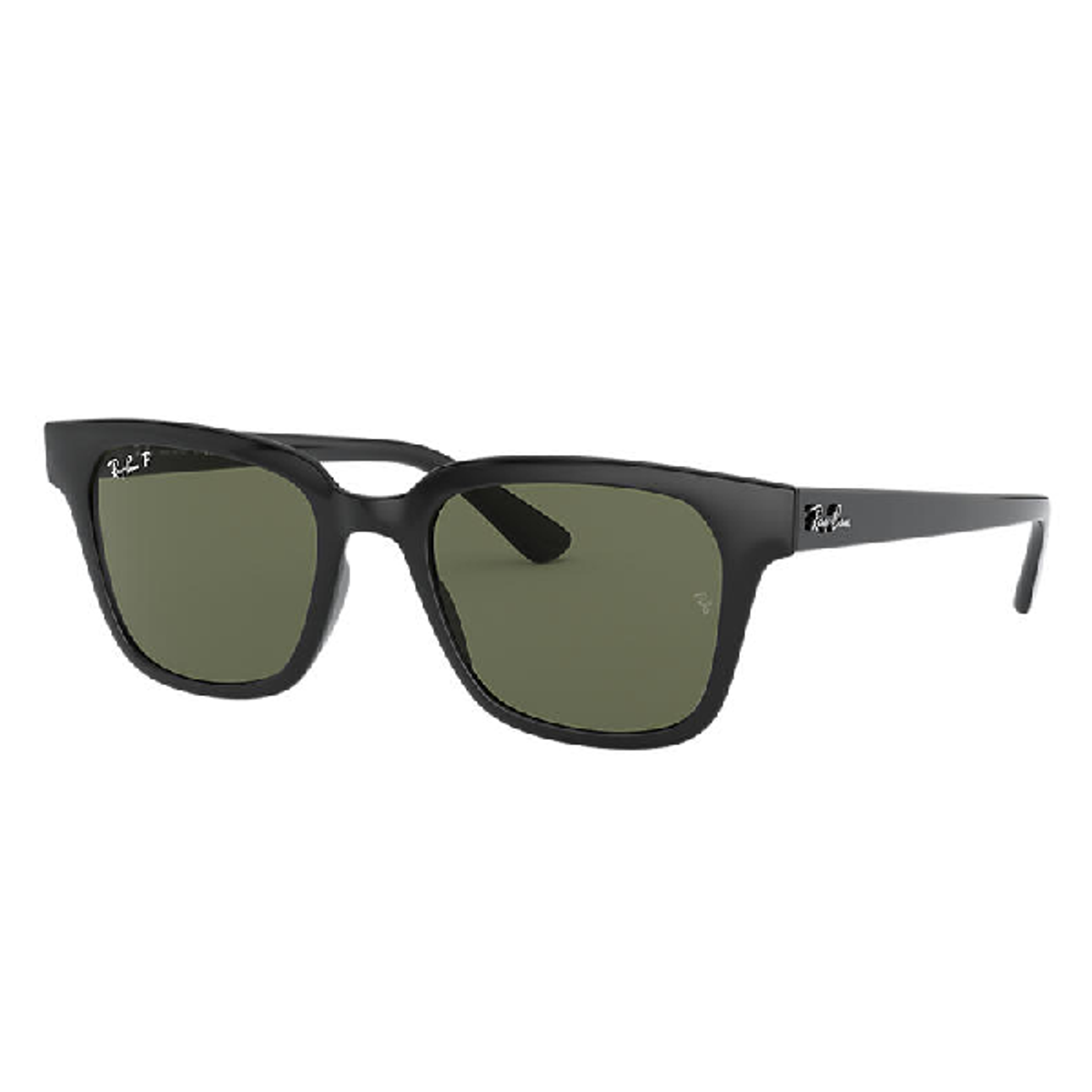 Ray-Ban Black Polarized Green Sunglasses