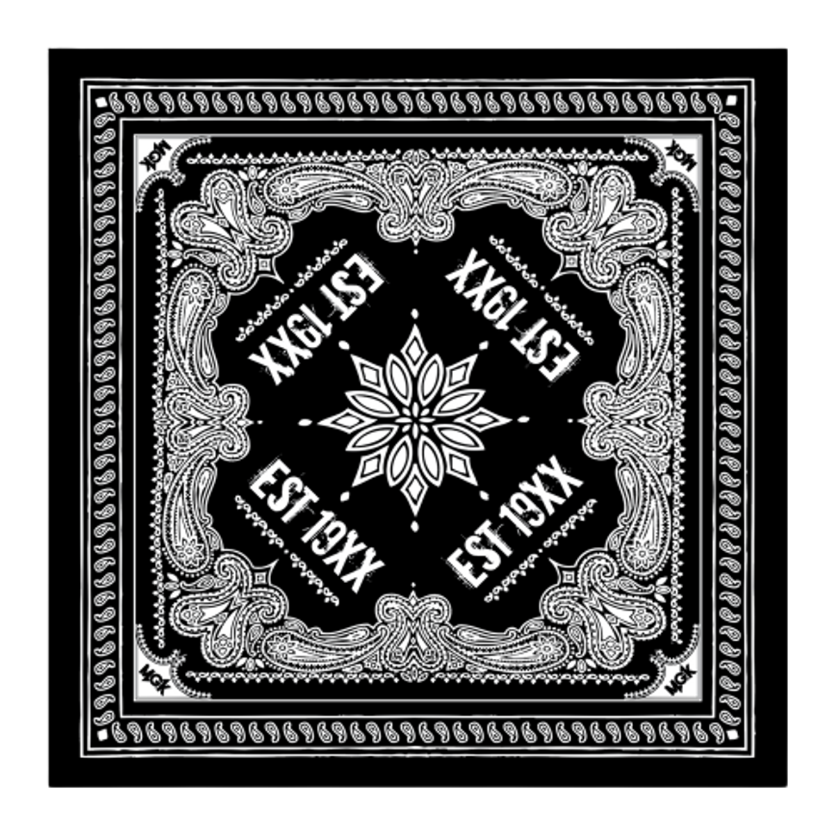 即完売！！mgk EST 19XX　FESTIVAL BANDANA Machine Gun Kelly Merch Black Bandana | WHAT'S ON THE STAR?