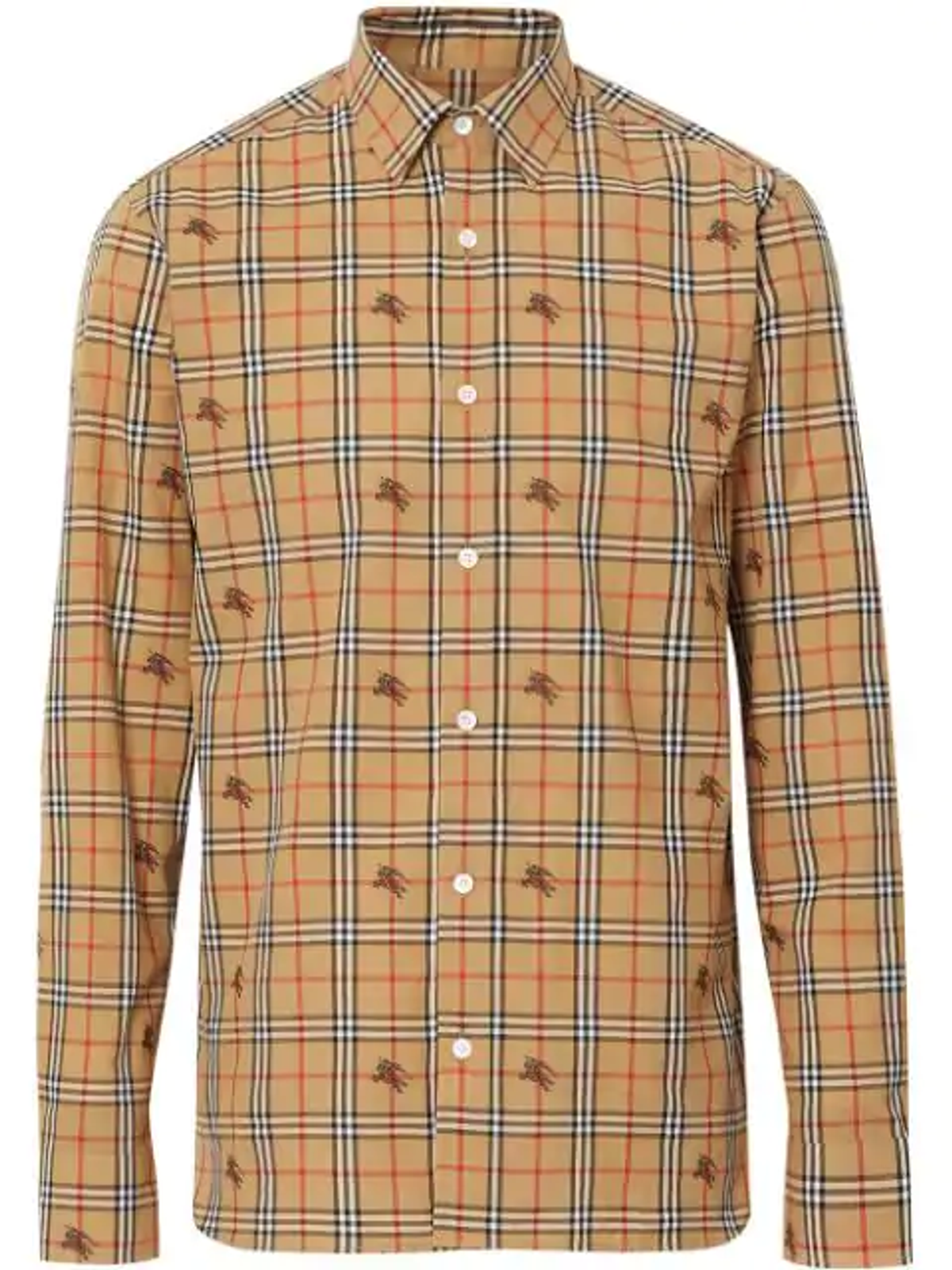 Burberry Vintage Check And Equestrian Knight Cotton Shirt