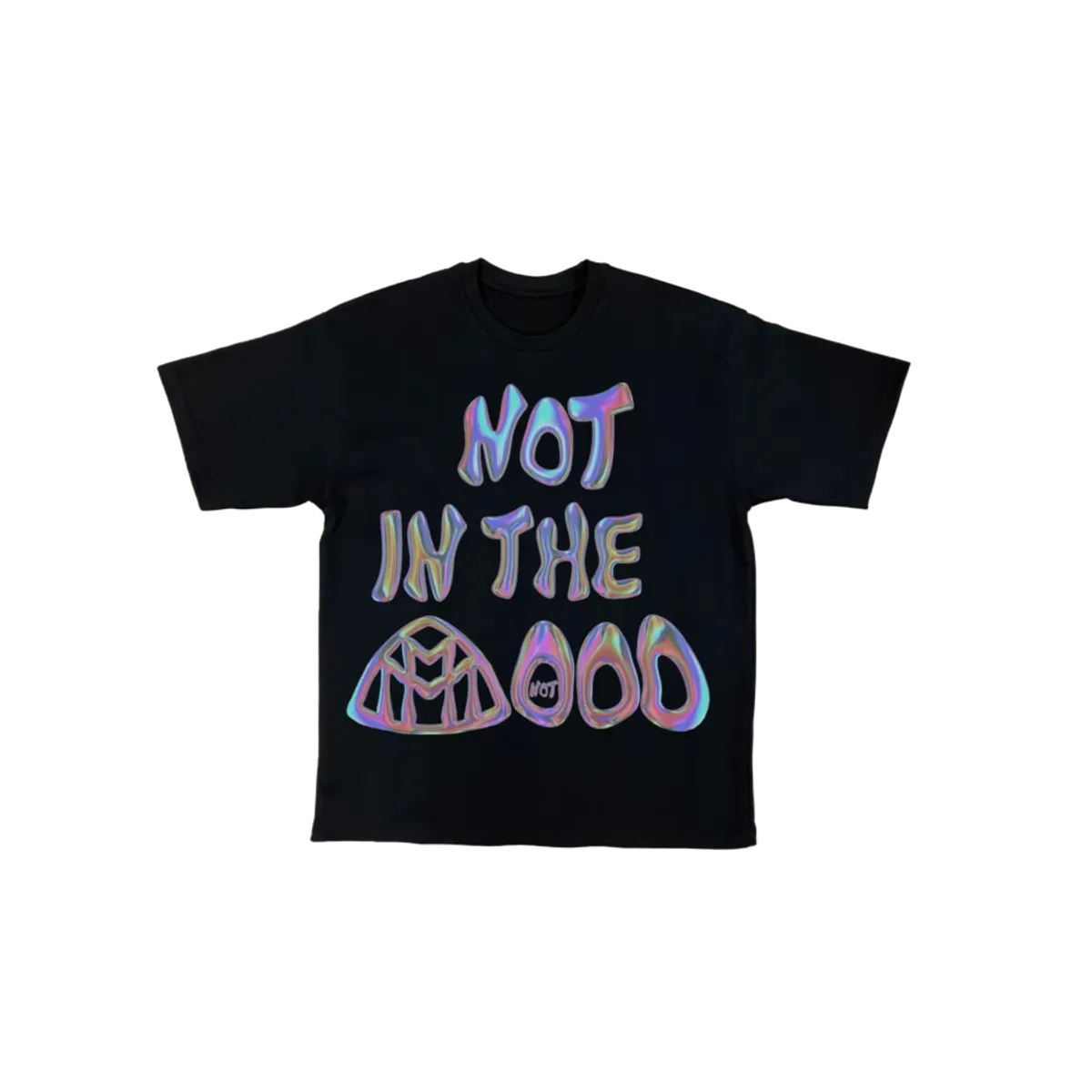 Mood Swings Black Holographic T-shirt