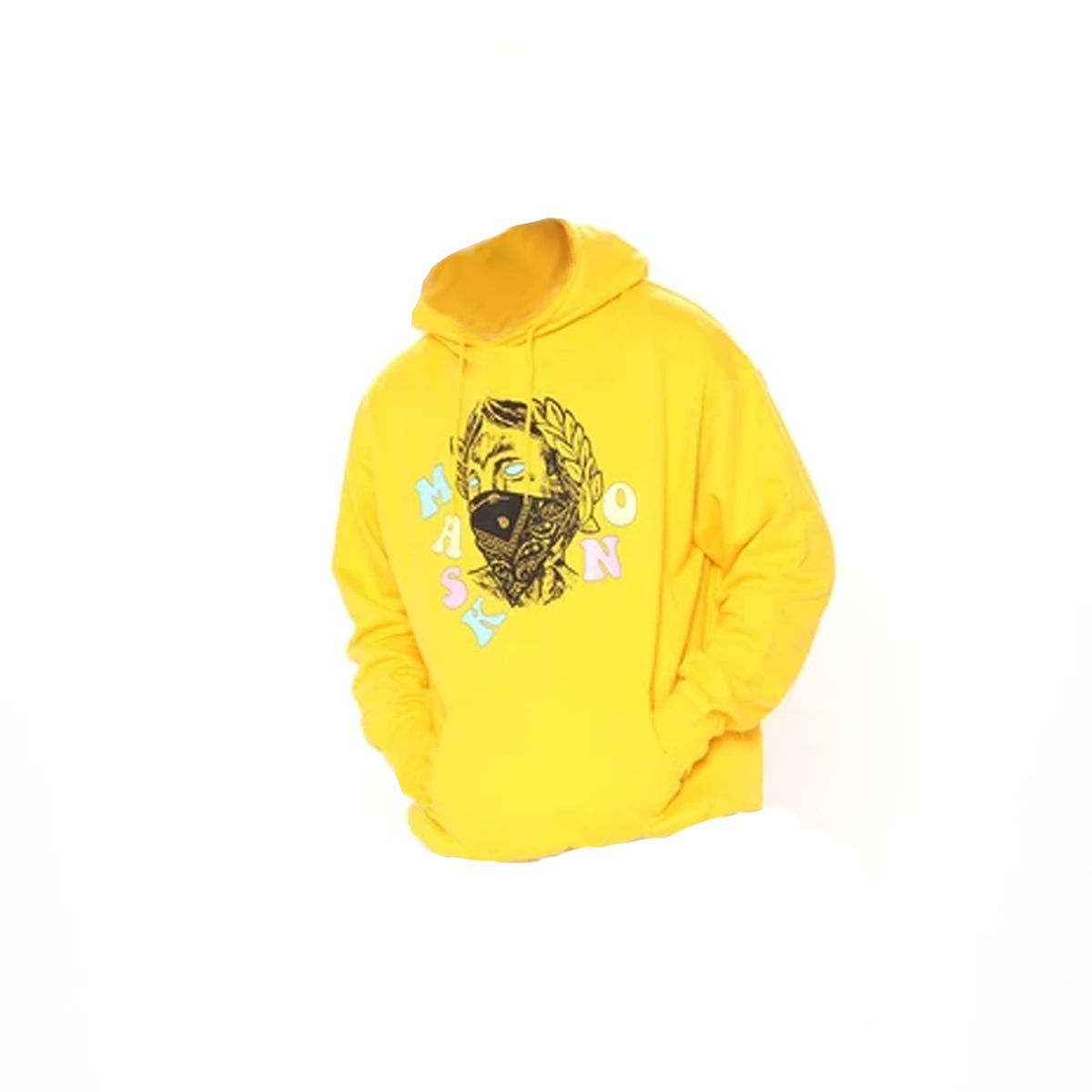 FashionNova Mask On Gold Hoodie