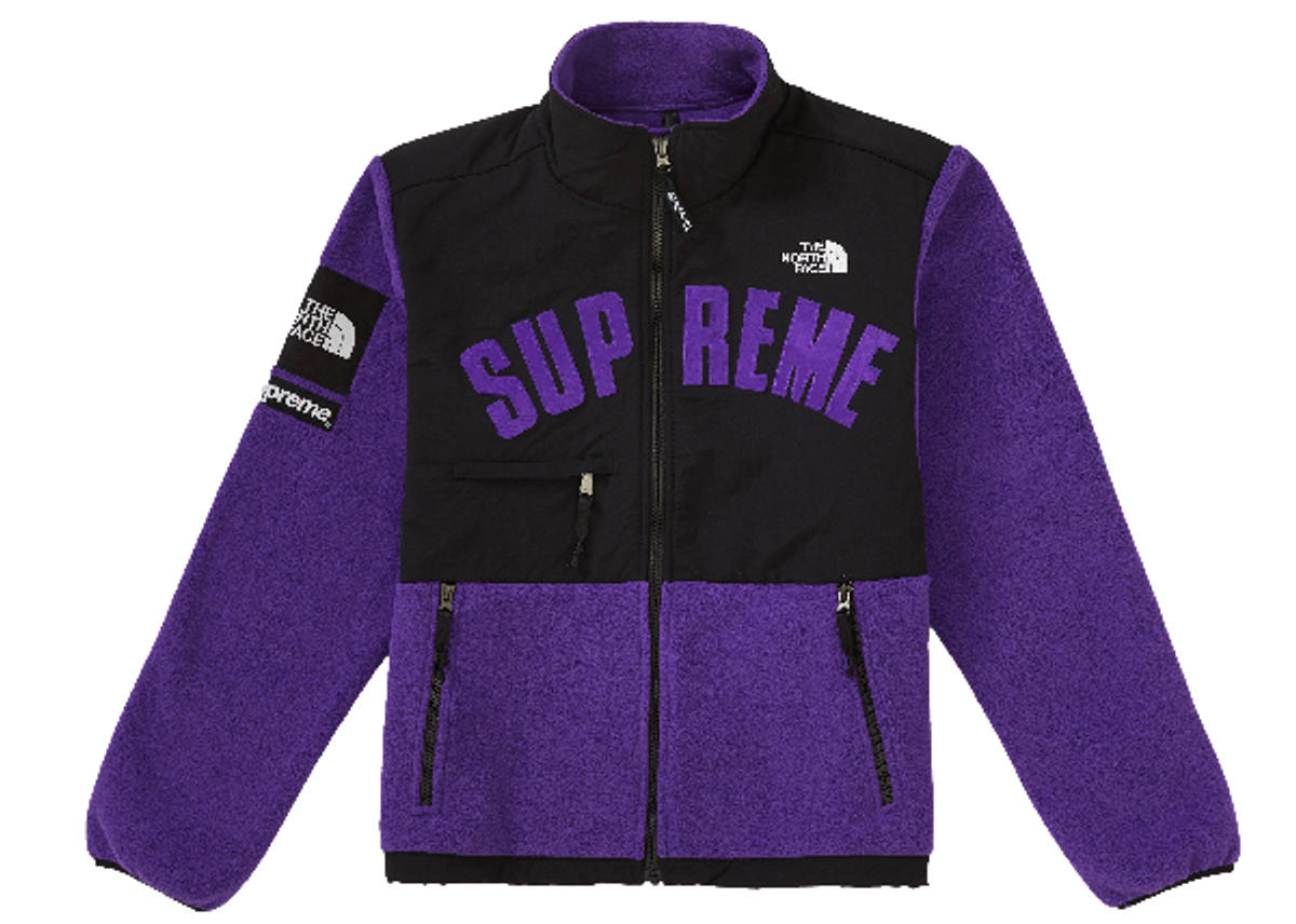 Supreme × The North Face Arc Logo Denali Purple Fleece Jacket