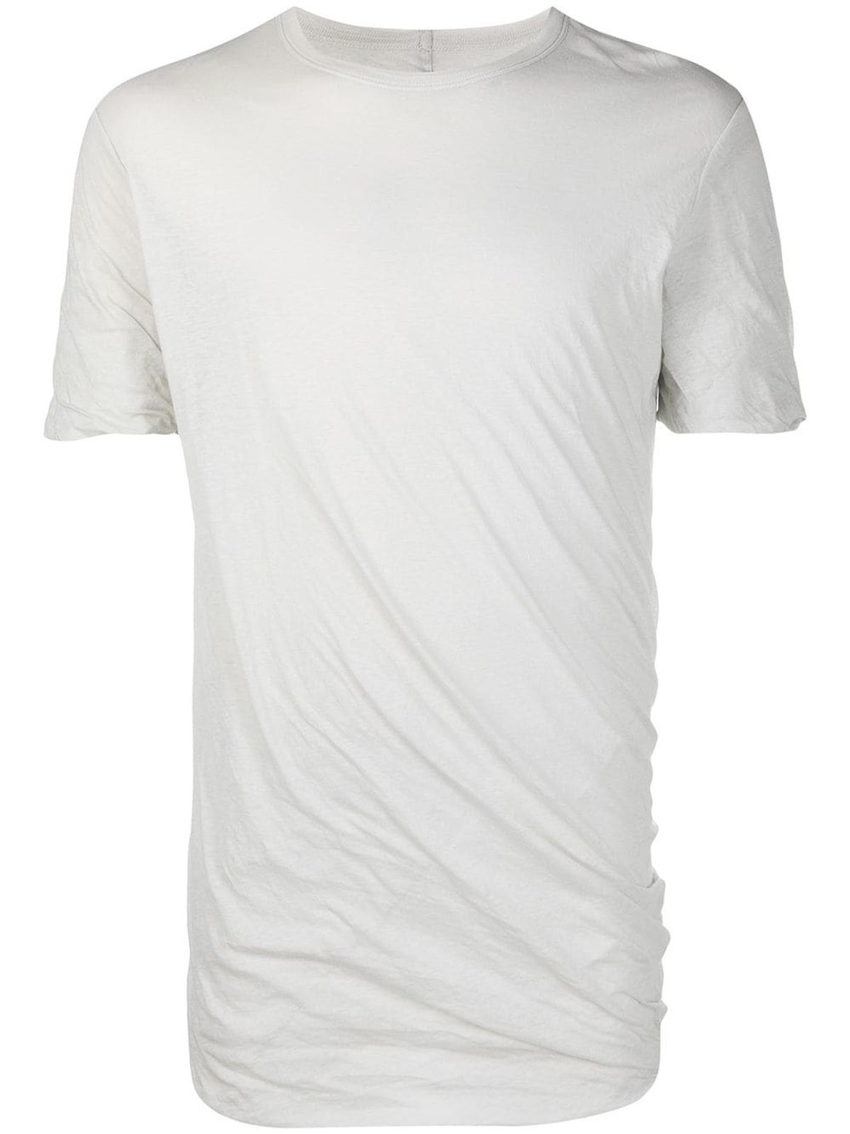 Rick Owens Twist Long Double Cotton Jersey White T-shirt