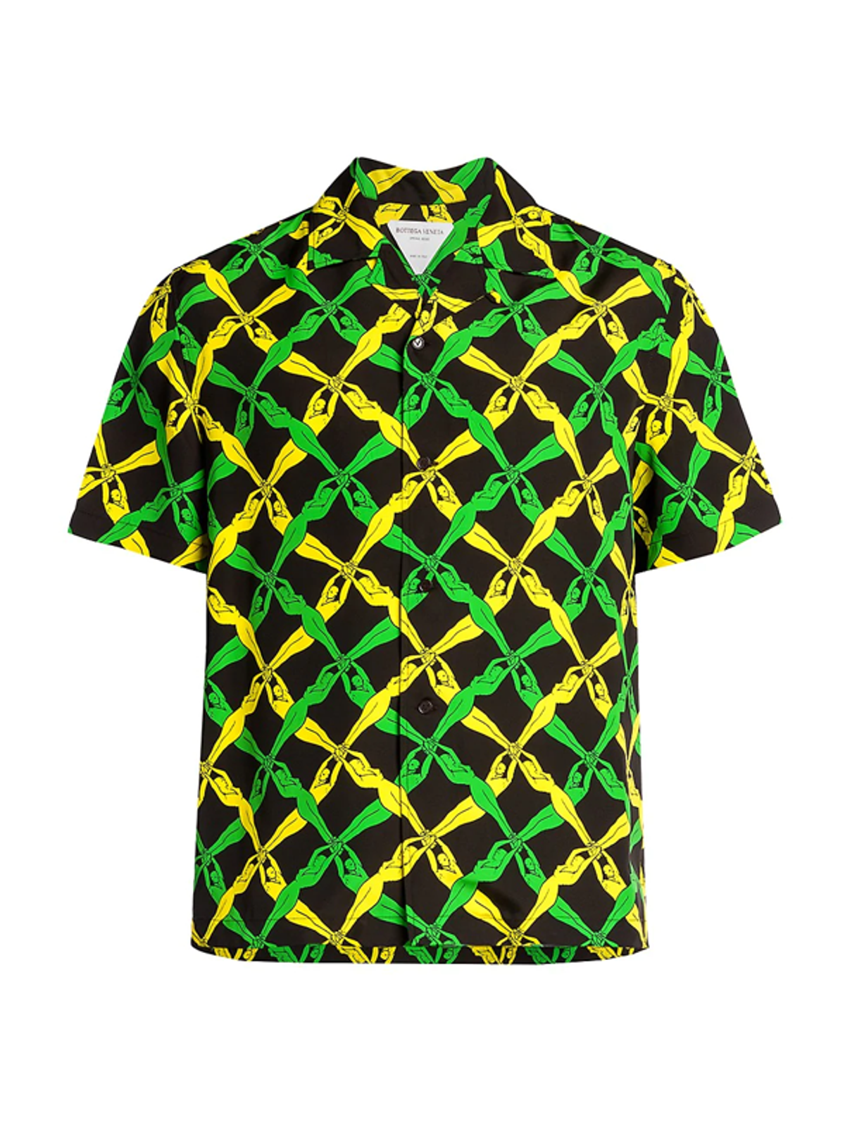 Bottega Veneta Rayon Shirt With 1987 Graphic Print In Brown