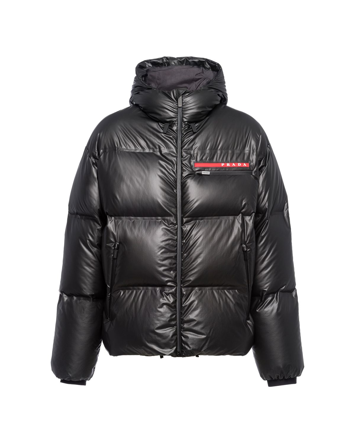 Prada Light Nylon Hooded Puffer Jacket
