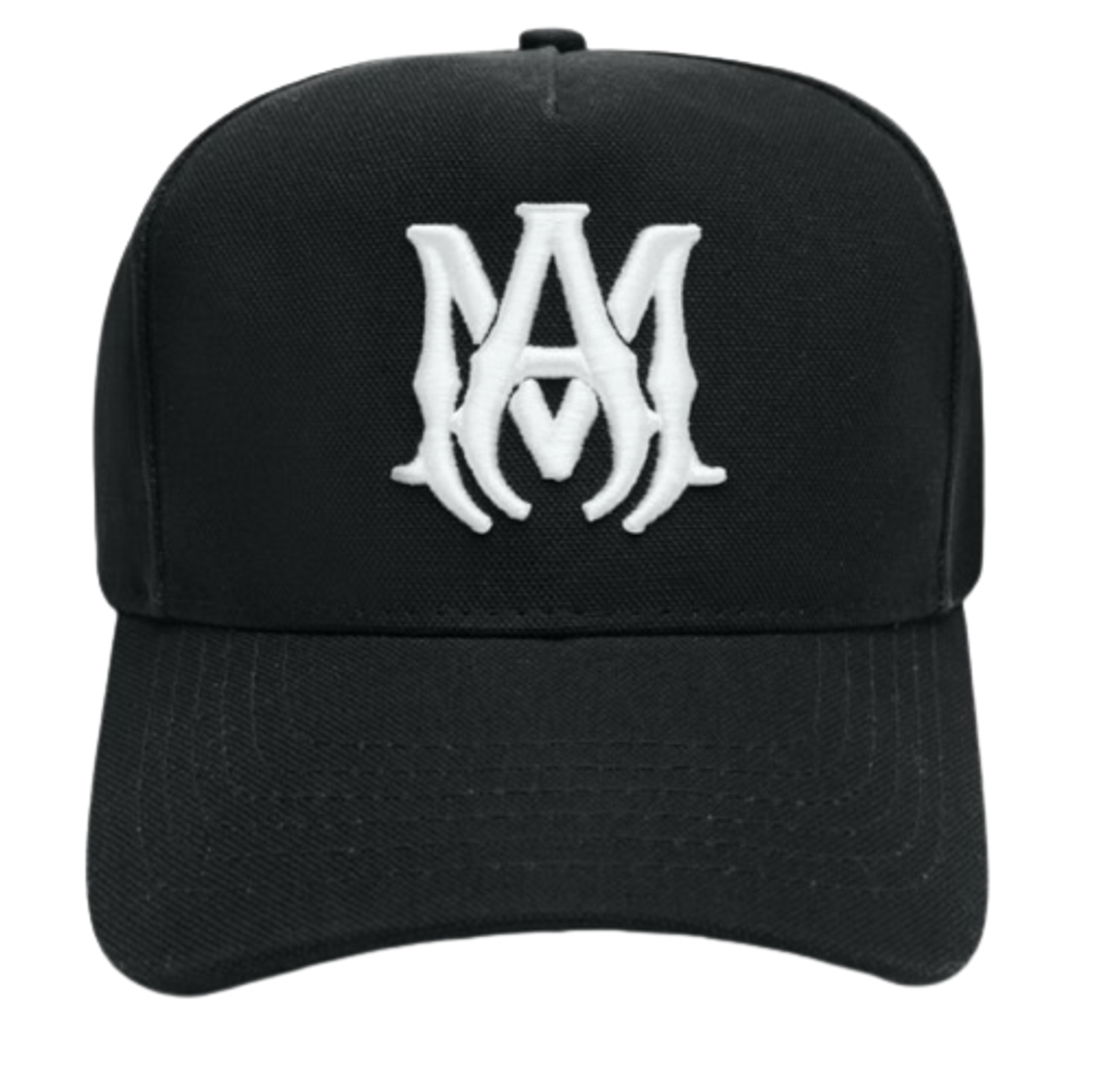Amiri MA Full Logo Embroidery Canvas Black Cap