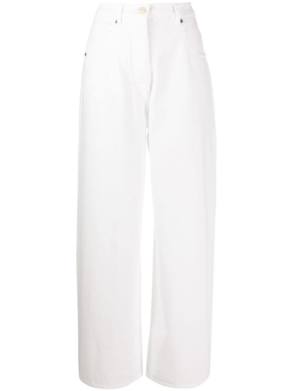 Jacquemus Nimes Wide Leg White Jeans