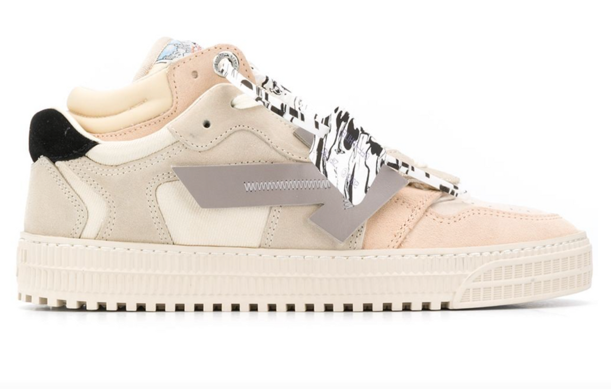 Off-White Beige Off-Court Low Sneakers