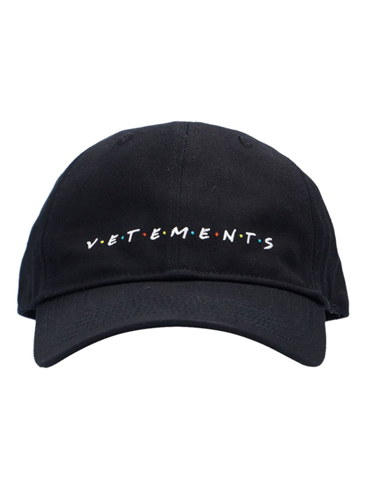 Vetements Logo Print Baseball Cap In Black