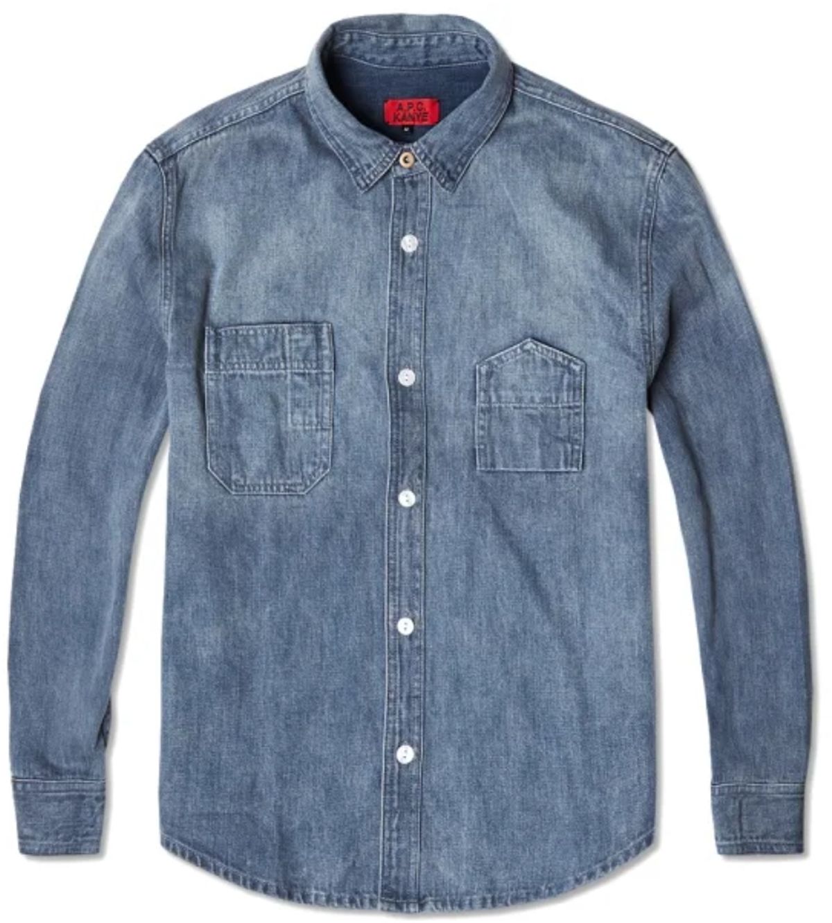 Kanye West Merch Work Washed Indigo Shirt
