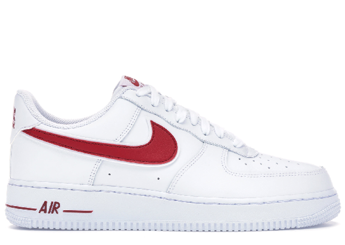 Nike Air Force 1 Low White Gym Red Sneakers
