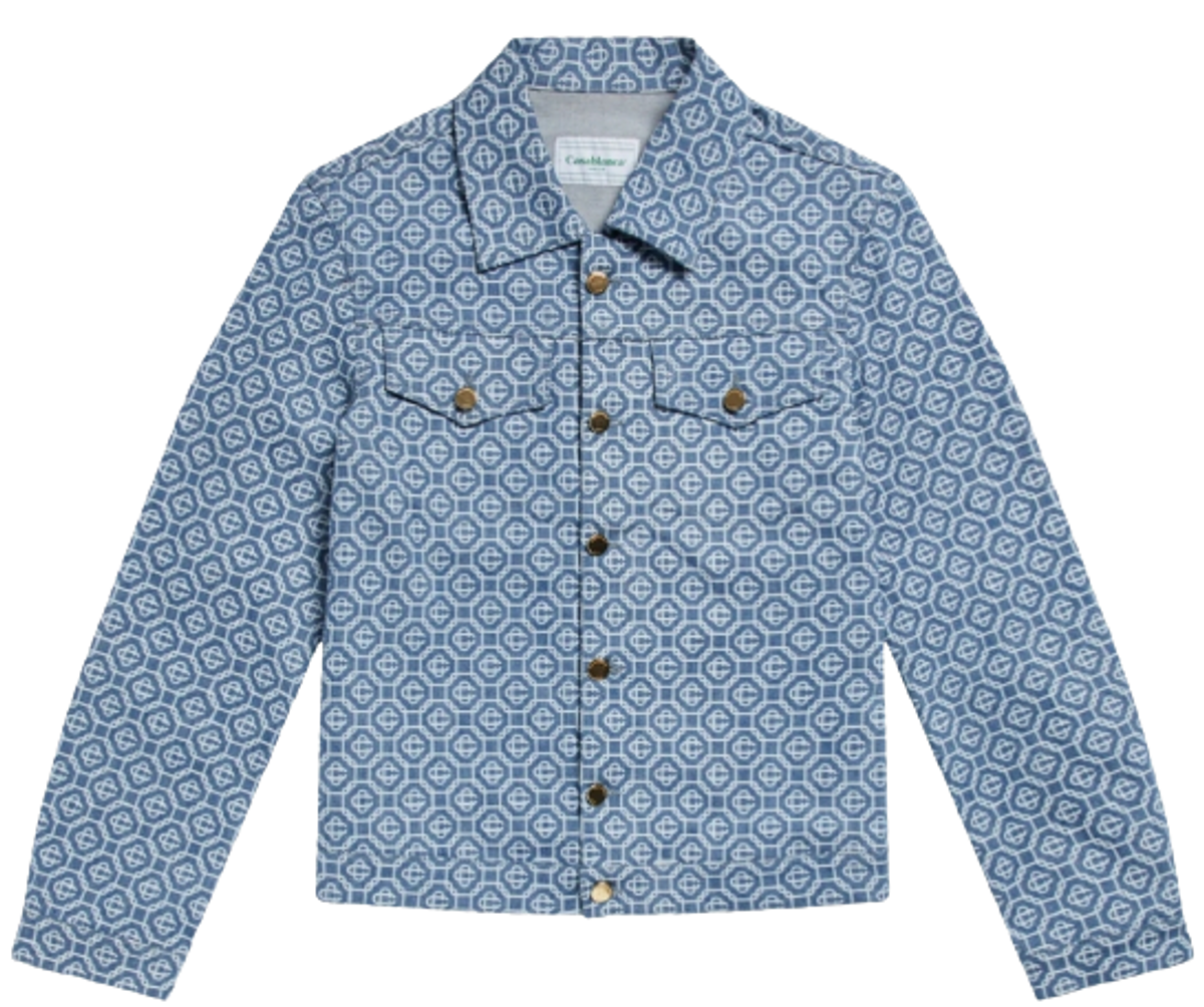Casablanca Monogram Vintage Wash Denim Jacket