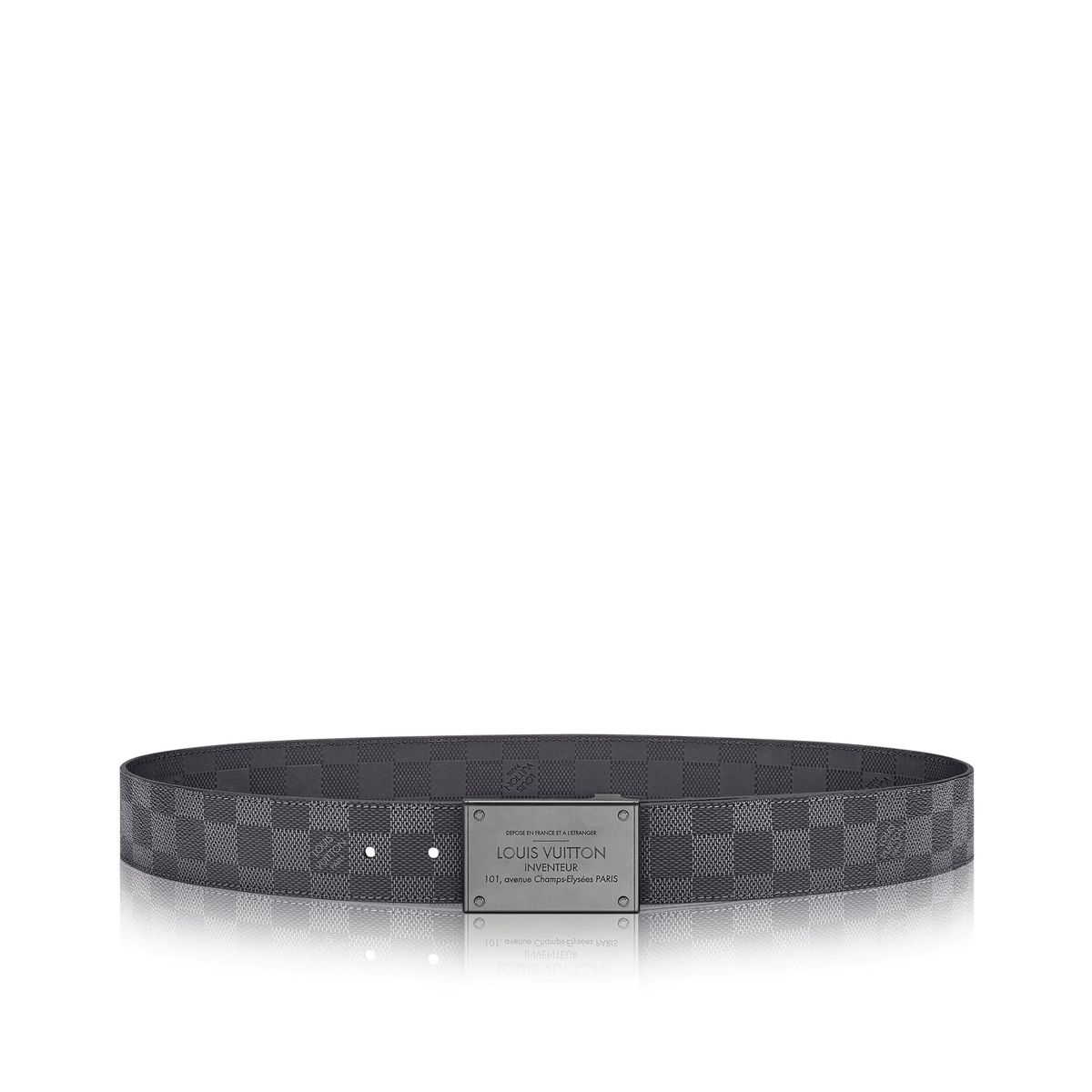 Louis Vuitton Neo Inventeur Reversible 40MM Damier Graphite Canvas Belt