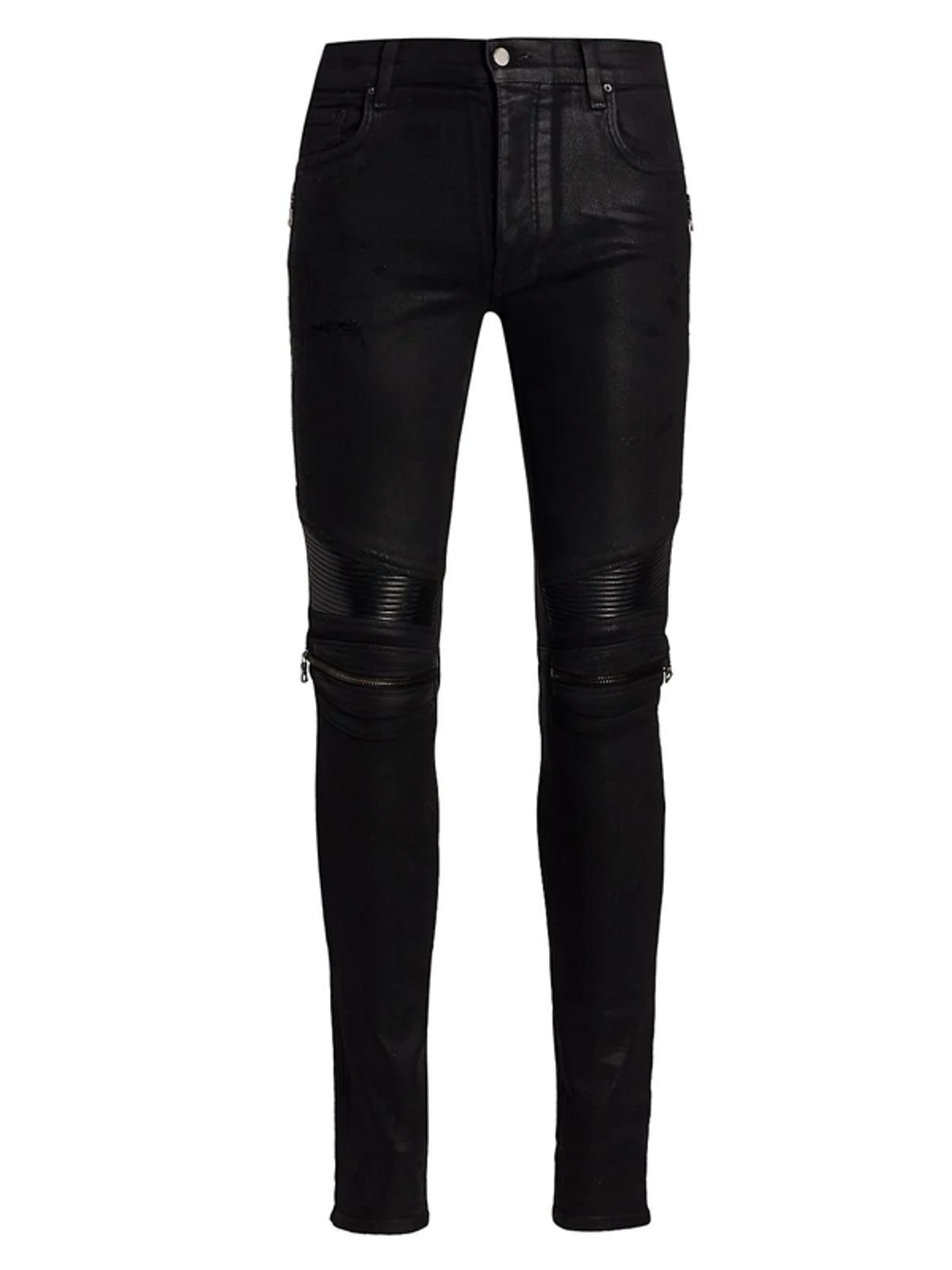 Amiri Mx2 Waxed Jeans In Black