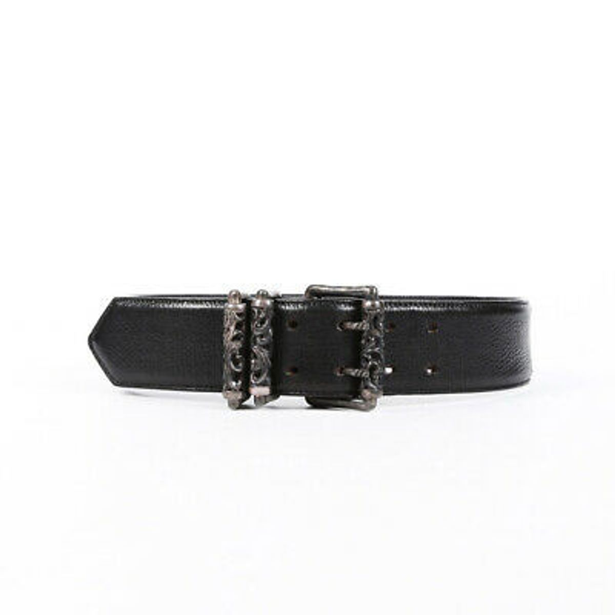 Chrome Hearts Black Leather Belt WHAT’S ON THE STAR?