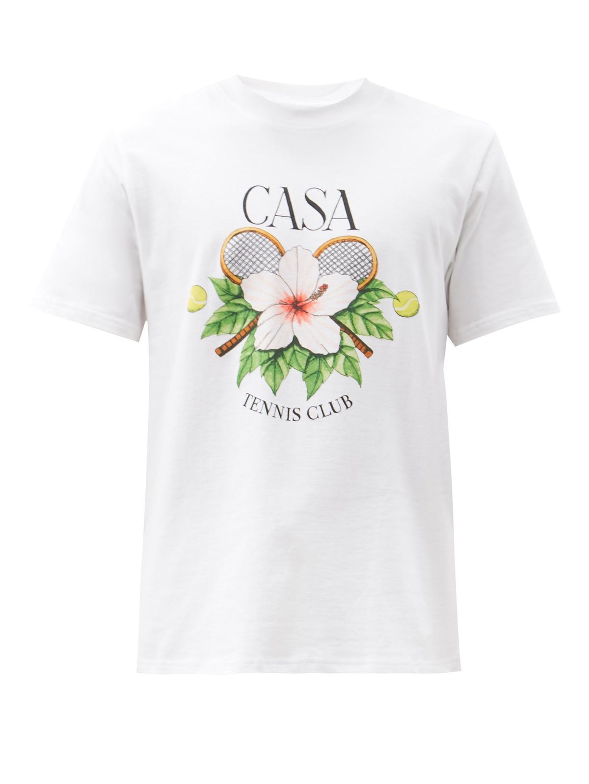 Casablanca Tennis Club Organic Cotton White T-Shirt