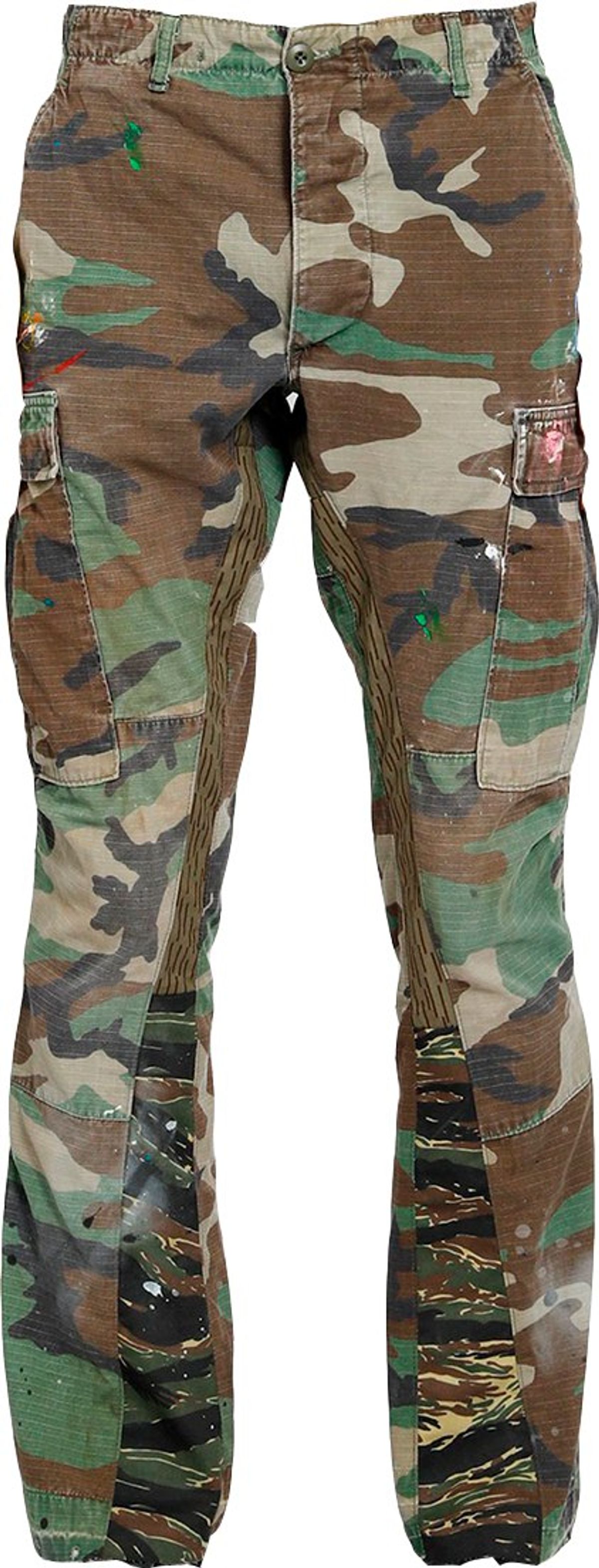 Gallery Dept. Green Camo Flare Cargo Pants