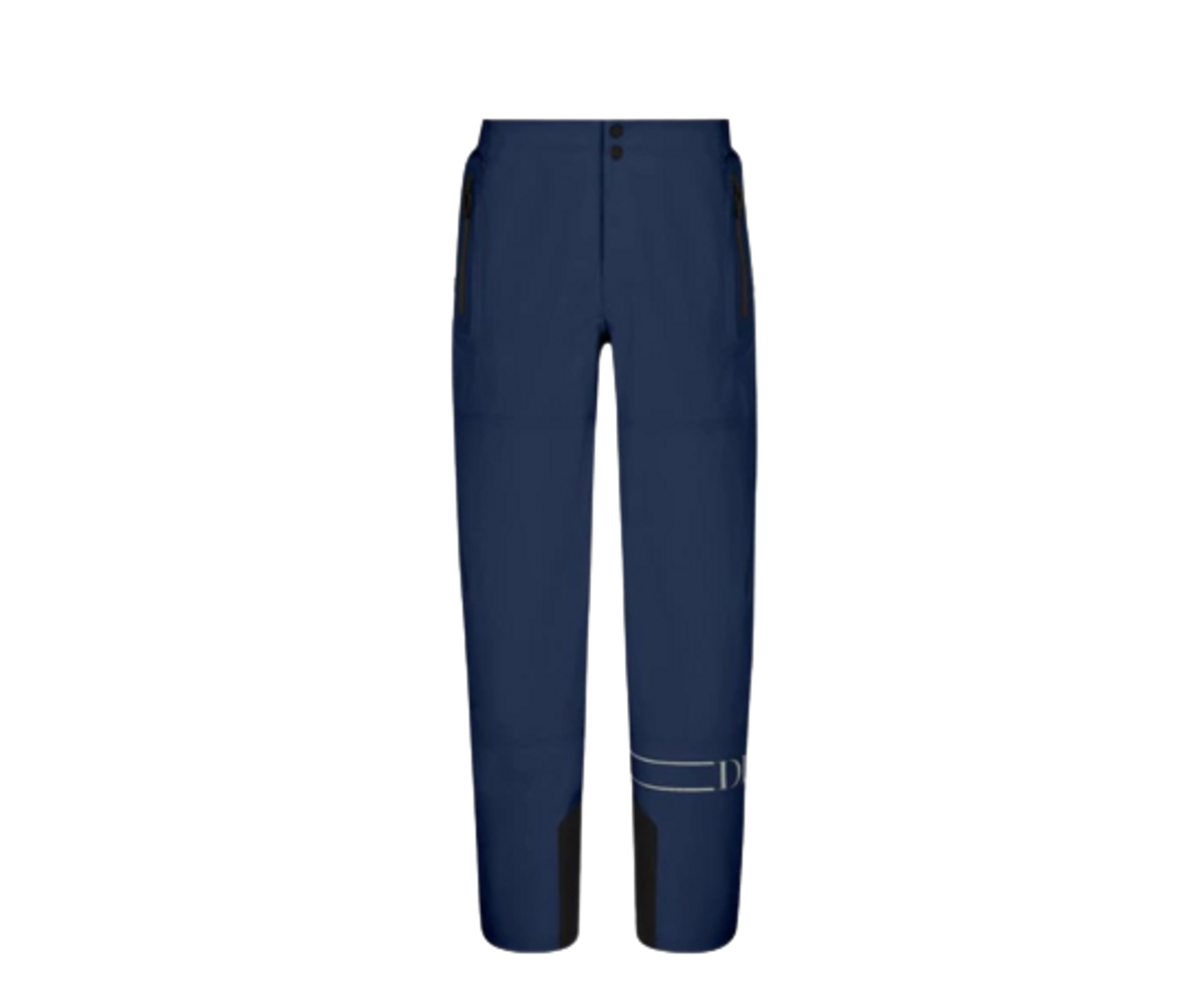 Dior × Descente Navy Blue Technical Fabric Canvas Ski Pants