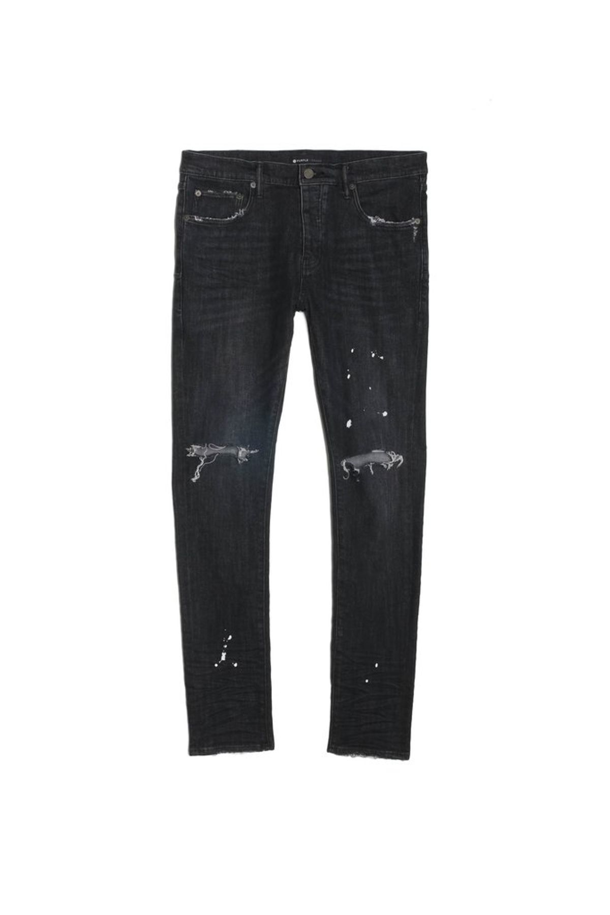 Purple Brand Low Rise Slim Leg Black Jeans