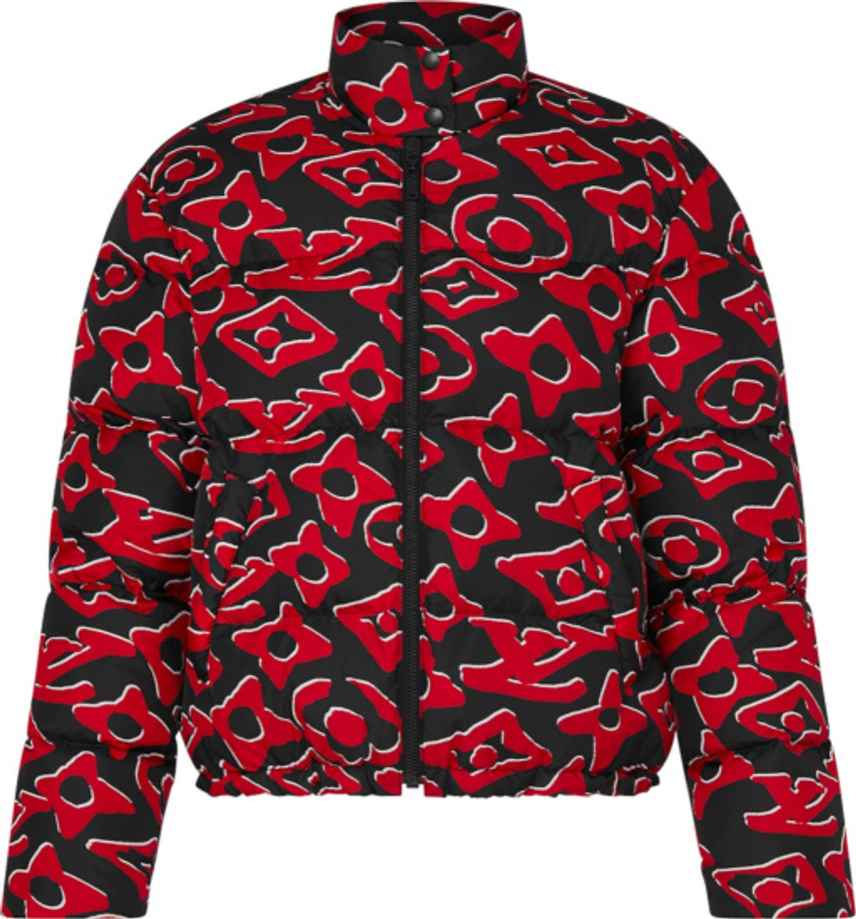 Louis Vuitton × Urs Fischer Red Monogram Puffer Jacket | WHAT’S ON THE ...