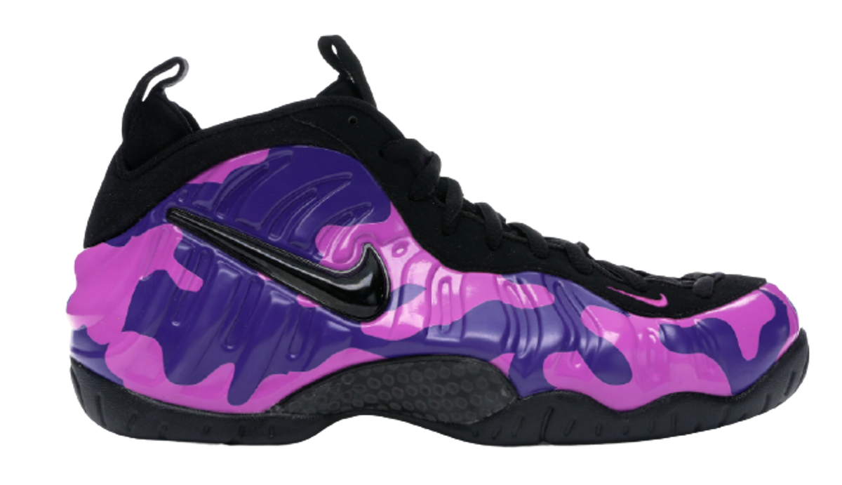 Nike Air Foamposite Pro Purple Camo Sneakers