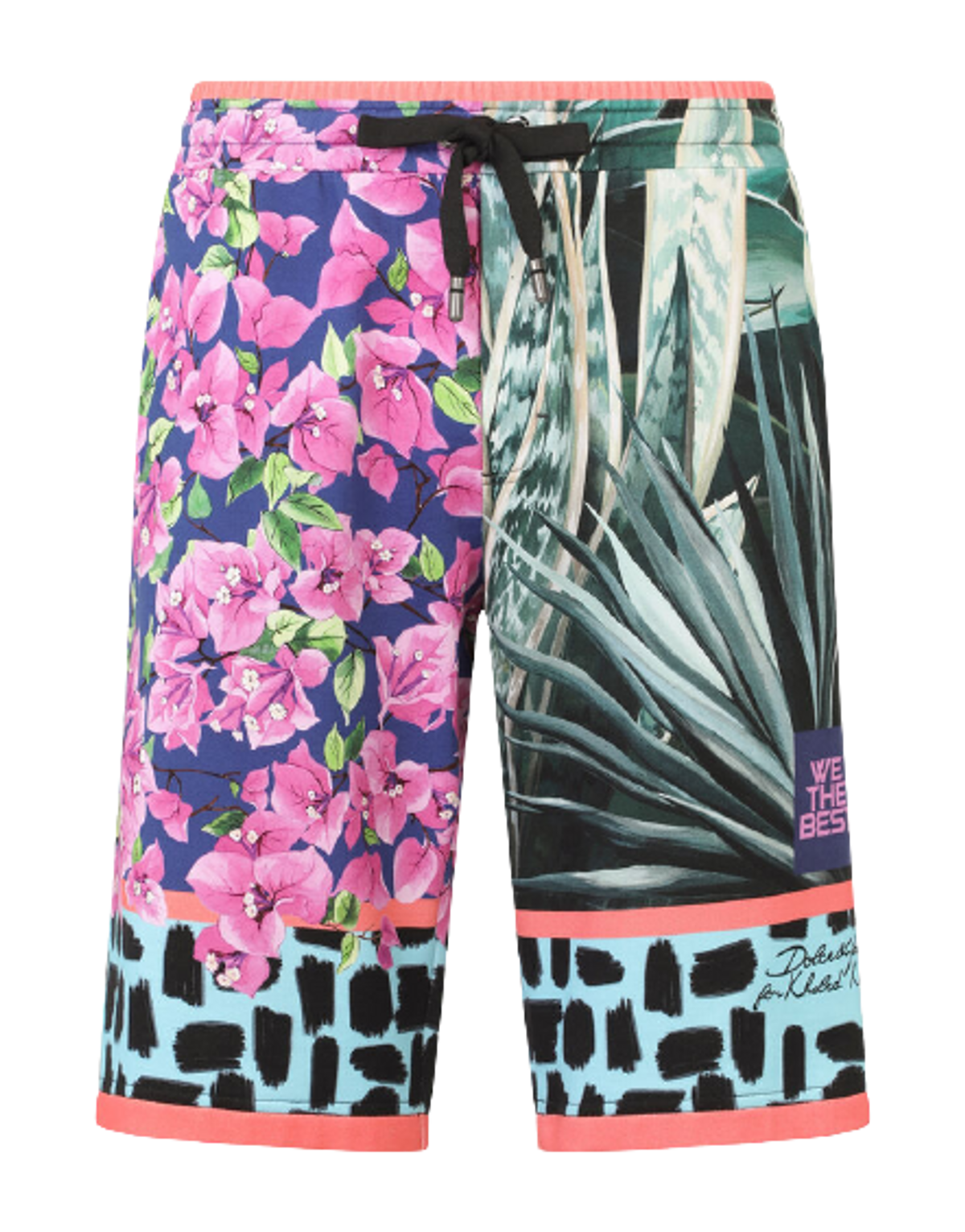 Dolce & Gabbana Jersey Jogging Jungle Mix Print Shorts