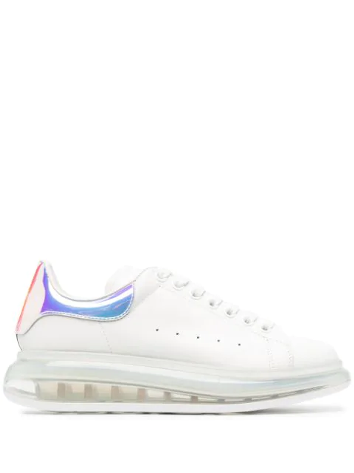 Alexander McQueen Oversize Iridescent Leather White Sneakers
