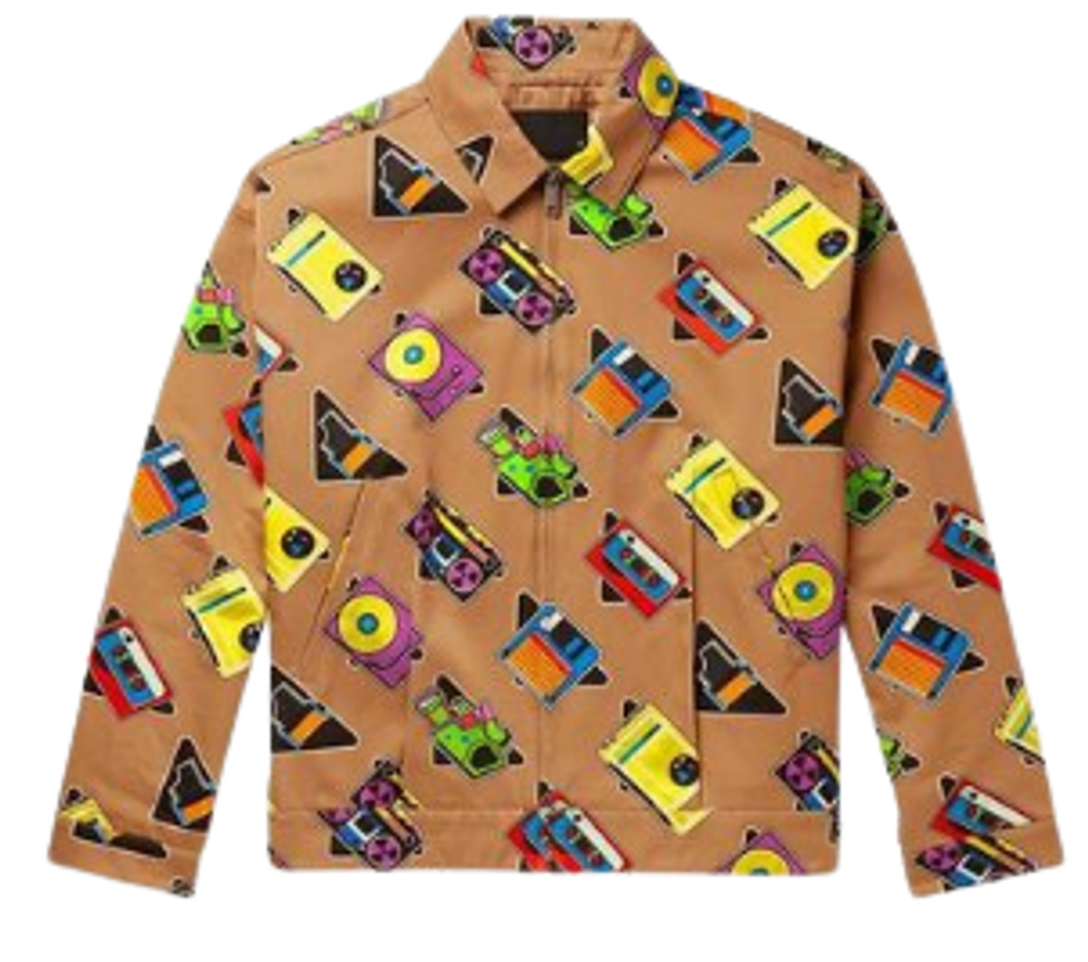 Prada Printed Cotton Twill Blouson Jacket