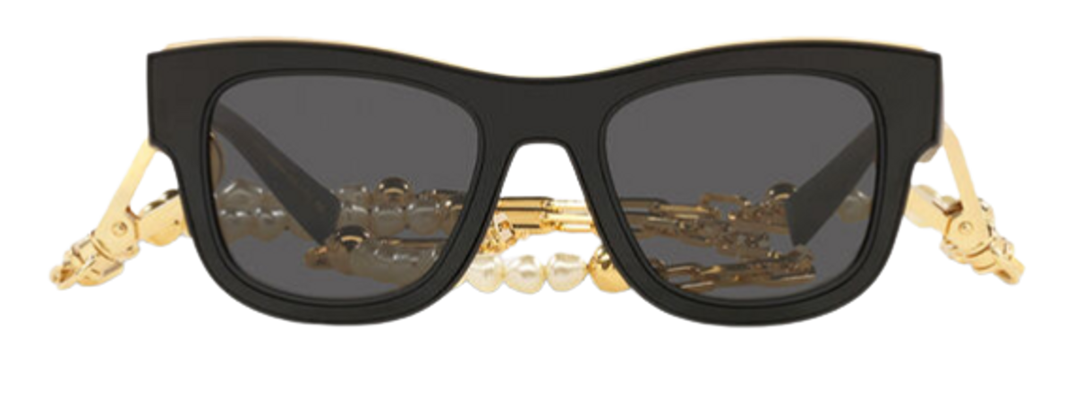 Dolce & Gabbana Crossed Black Sunglasses