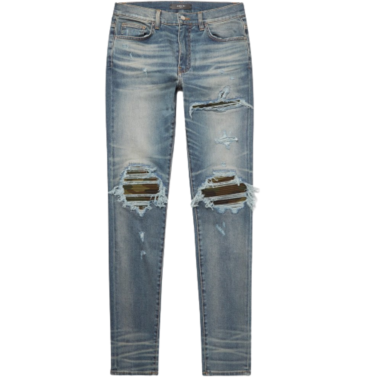 Amiri Mx1 Skinny Blue Camo Jeans