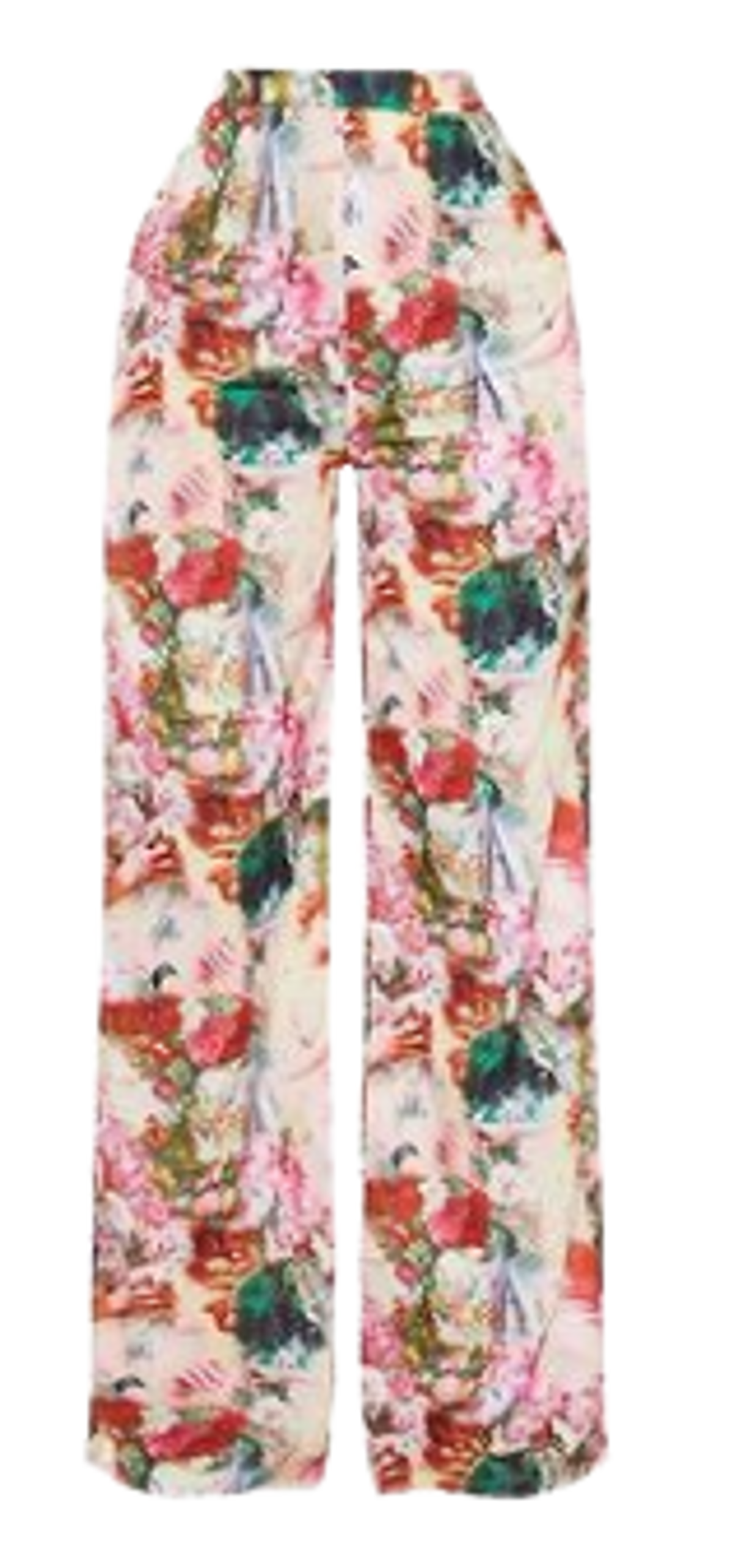 Pretty Little Thing Rose Femme Renaissance Print Wide Leg Pants
