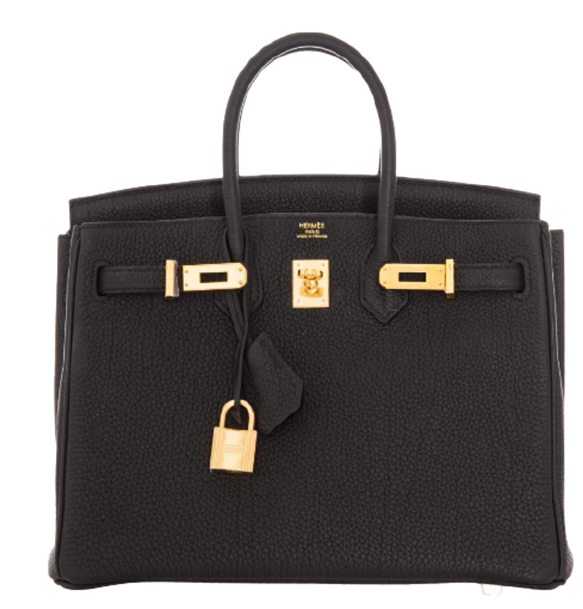 Hermes Birkin 25 Black Togo Gold Hardware Bag